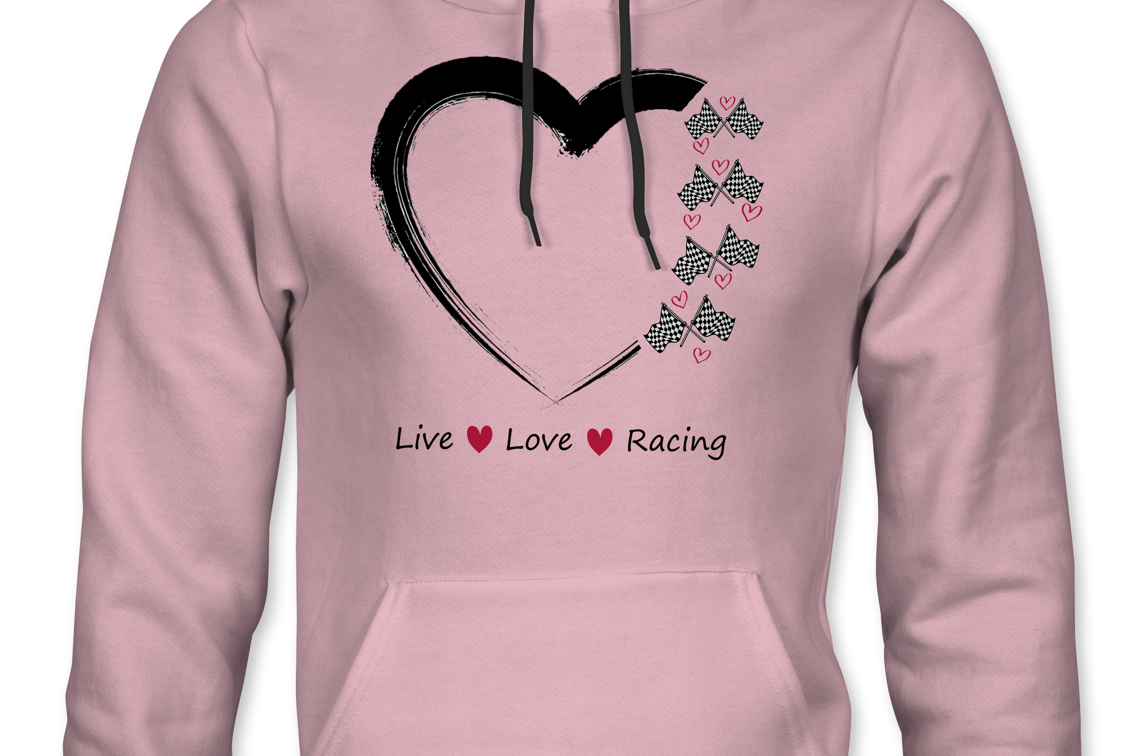 Live Love Racing Hoodie Black Acid Apparel