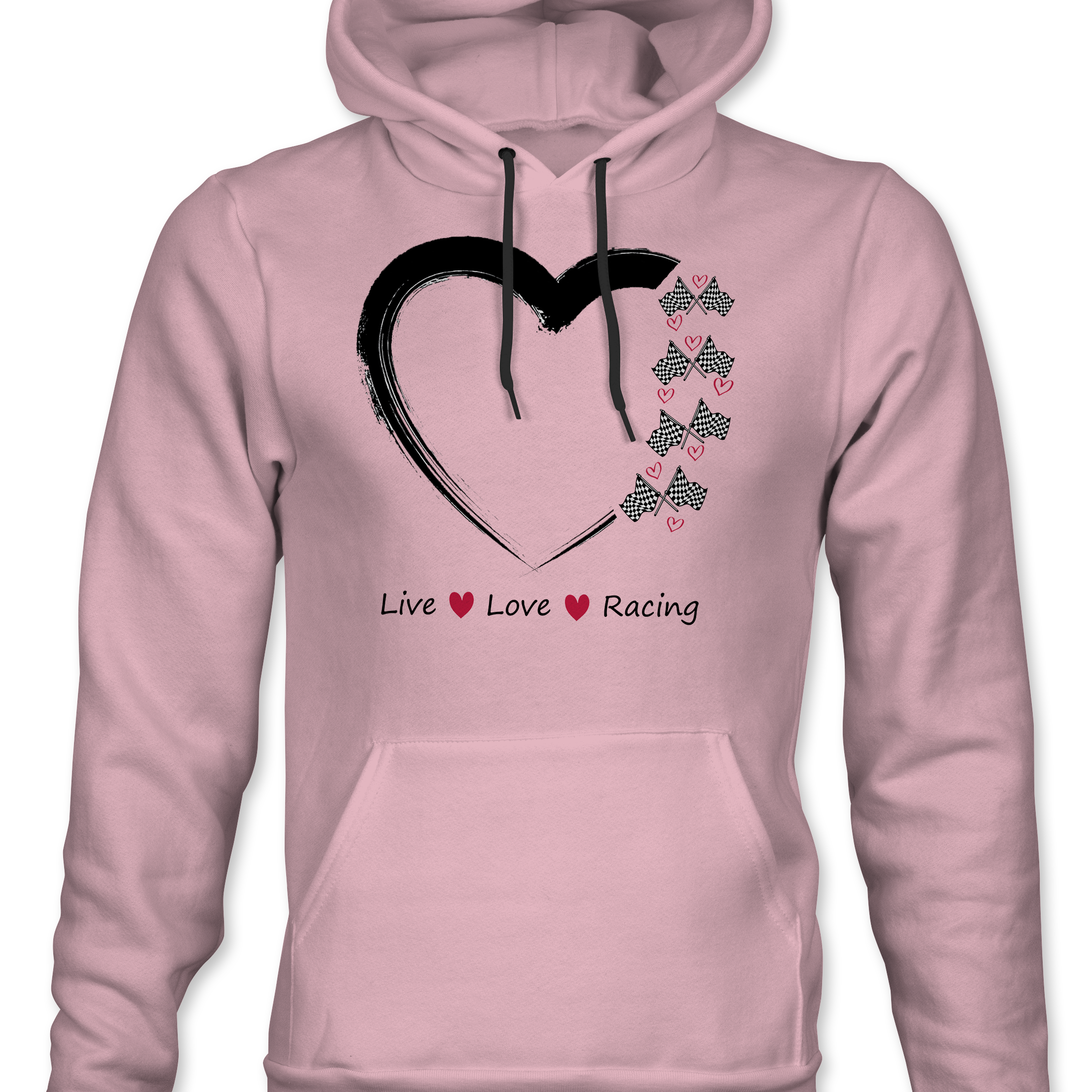 Live Love Racing Hoodie Black Acid Apparel