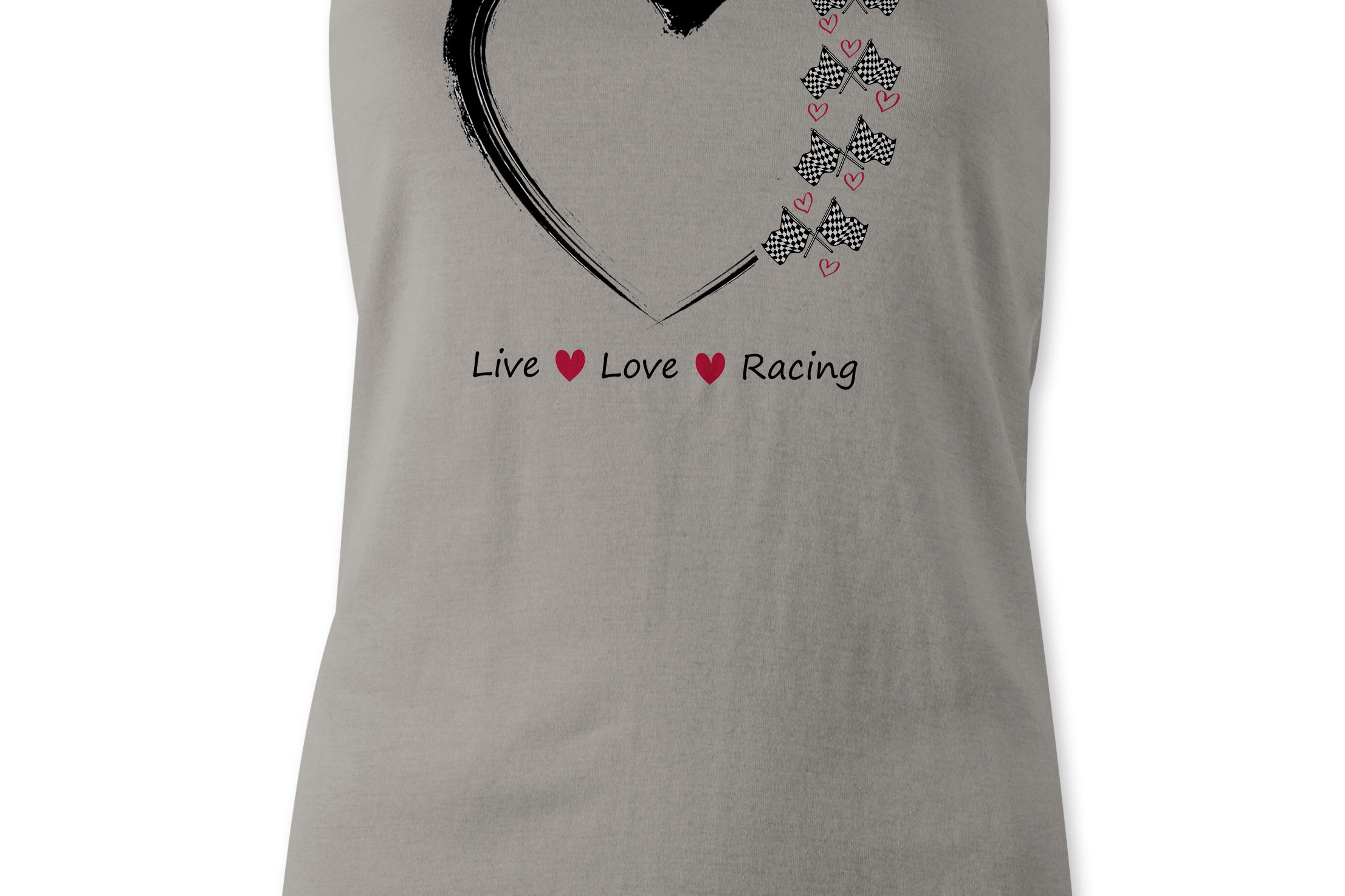 Live Love Racing Tank Top Black Acid Apparel