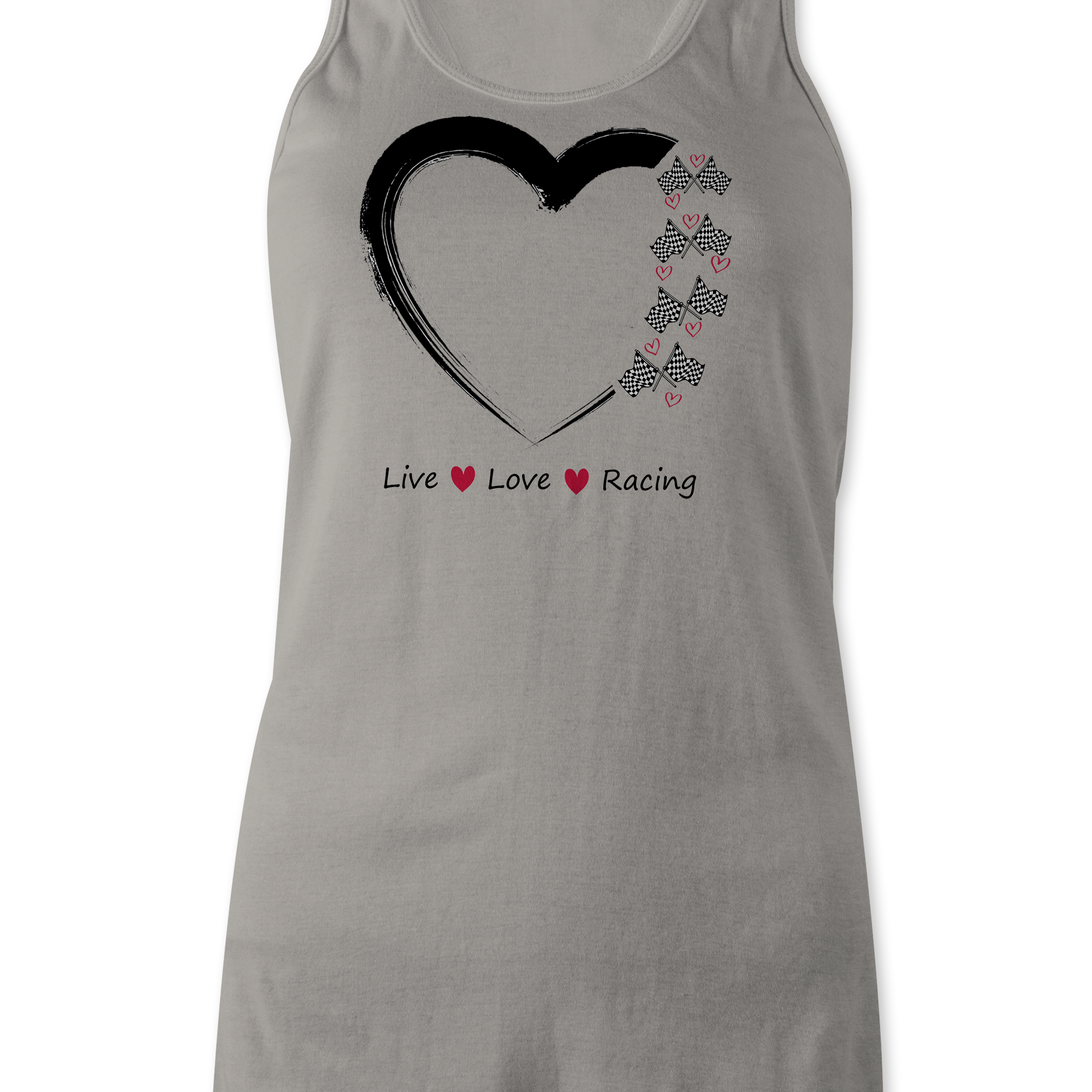 Live Love Racing Tank Top Black Acid Apparel