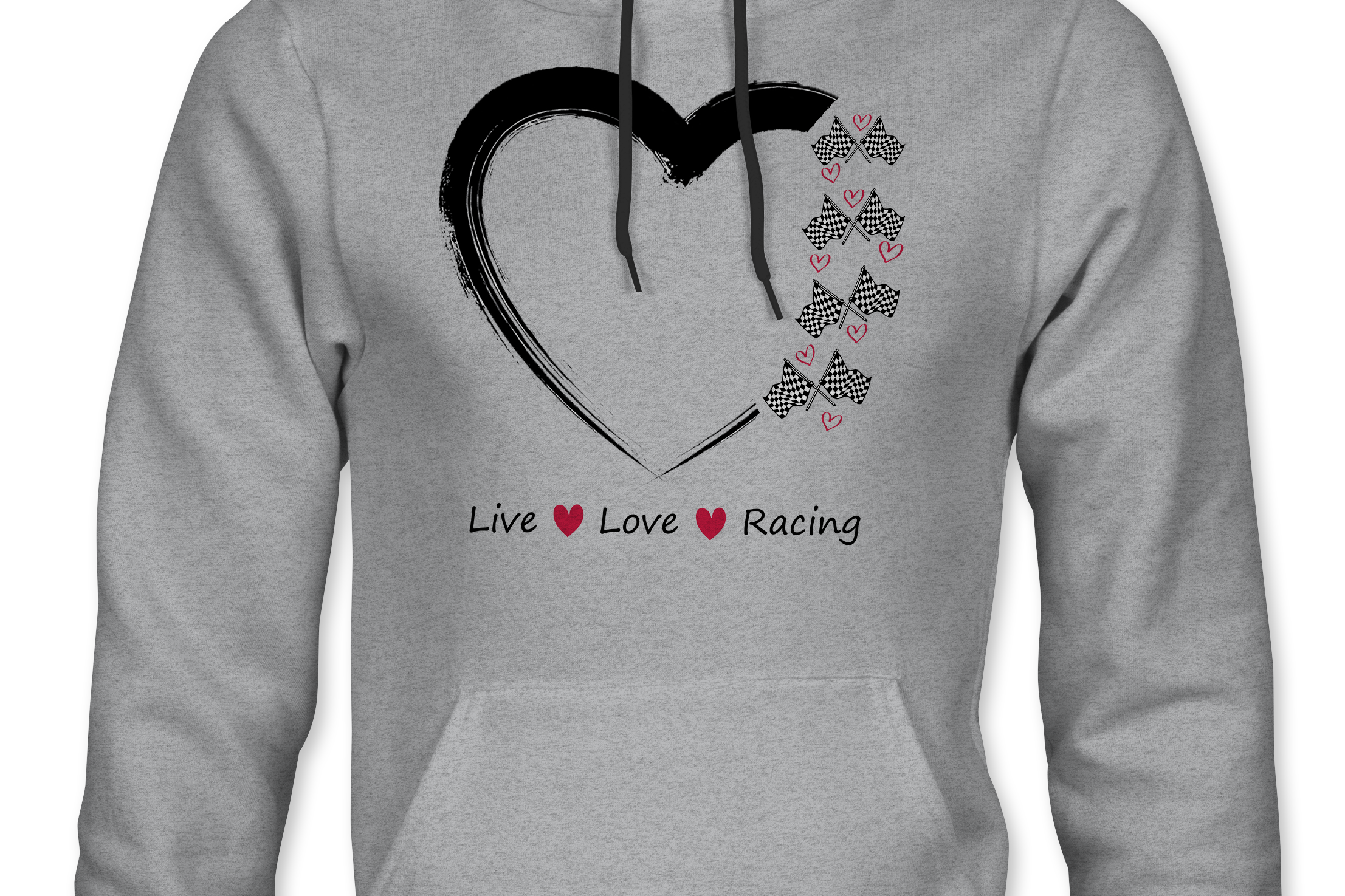Live Love Racing Hoodie Black Acid Apparel