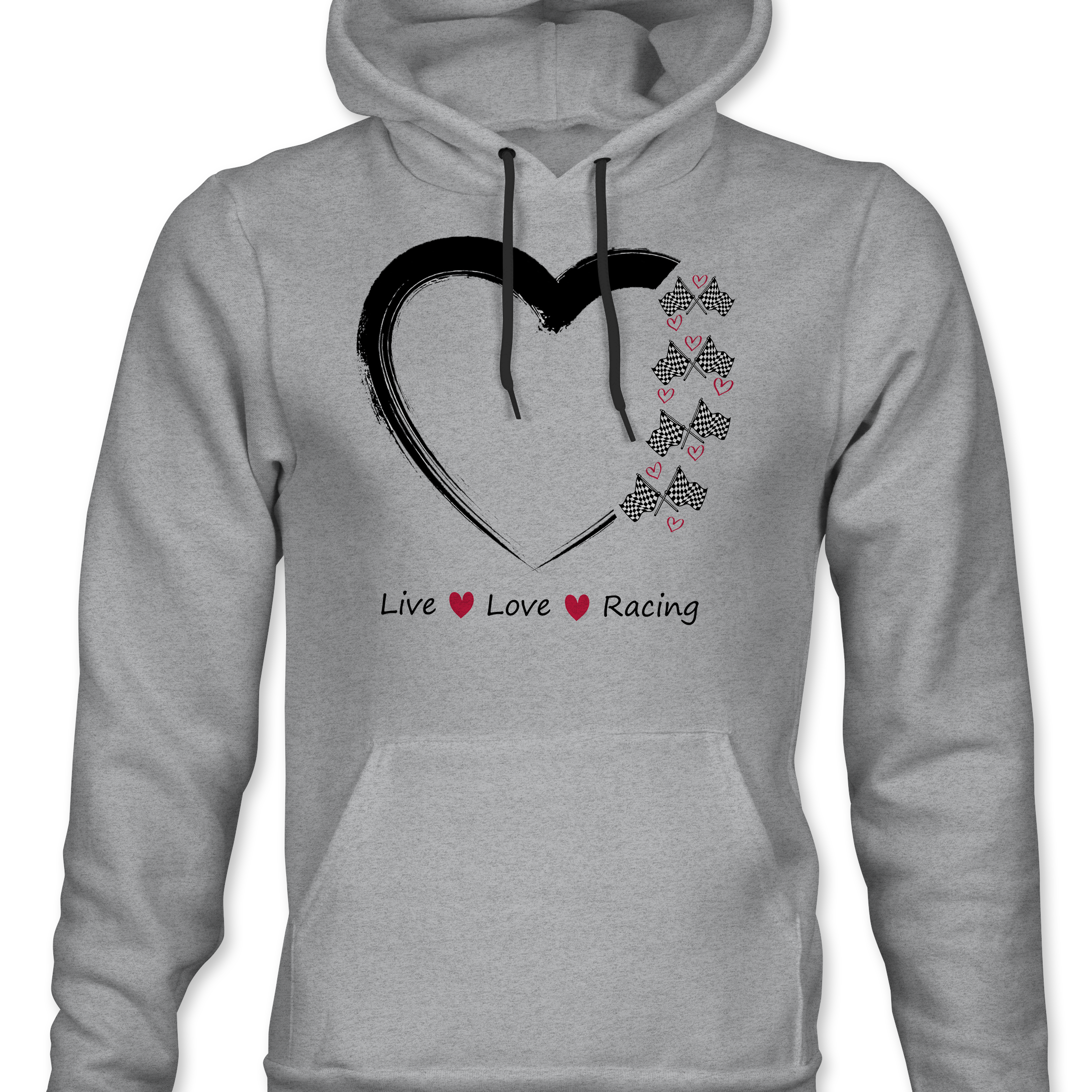 Live Love Racing Hoodie Black Acid Apparel