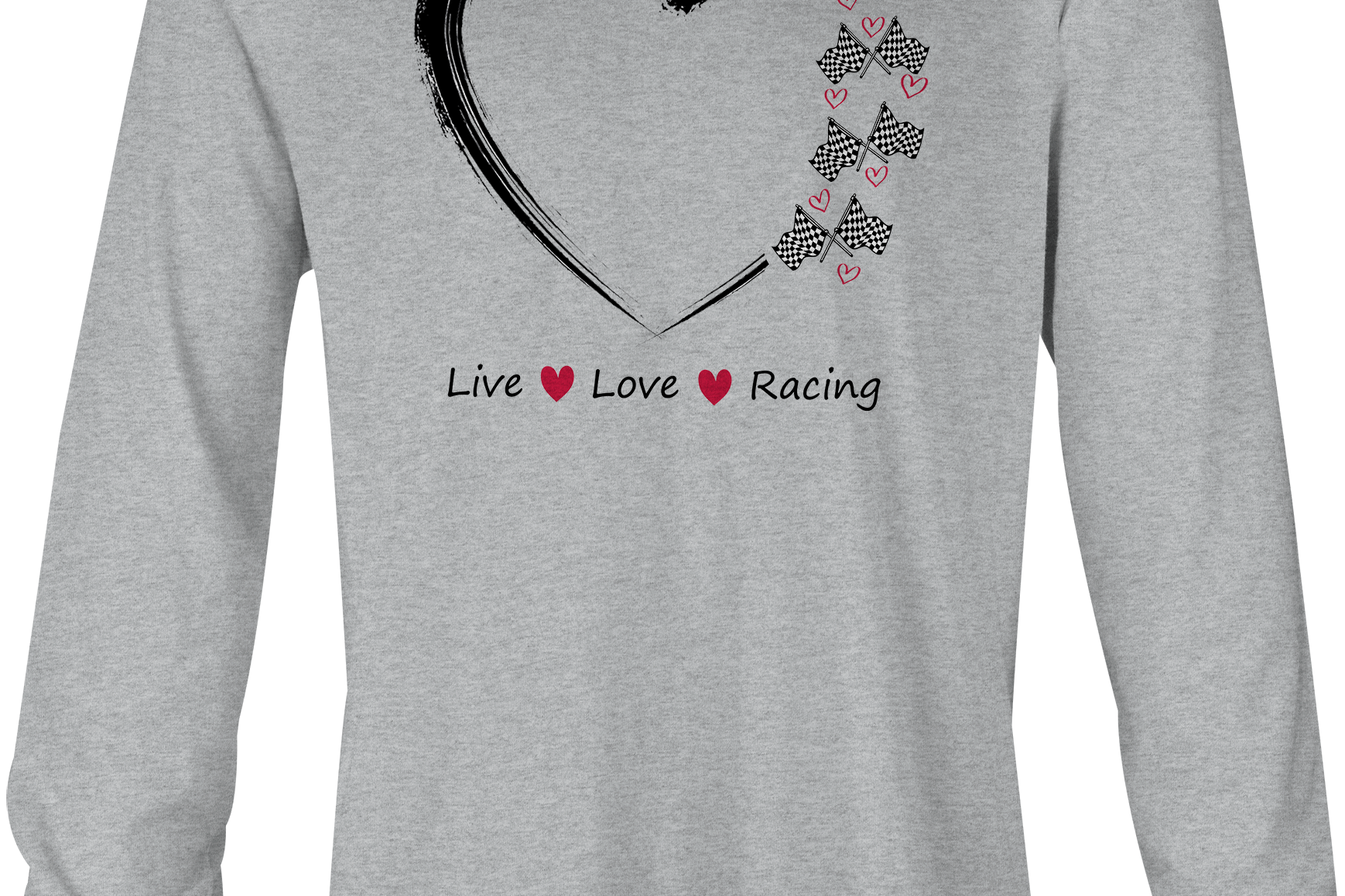 Live Love Racing Long Sleeve Black Acid Apparel