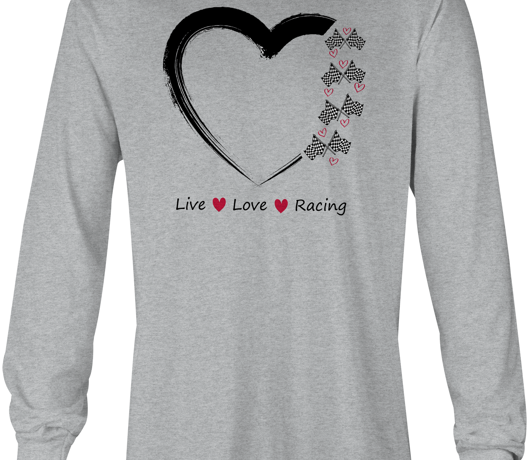 Live Love Racing Long Sleeve Black Acid Apparel