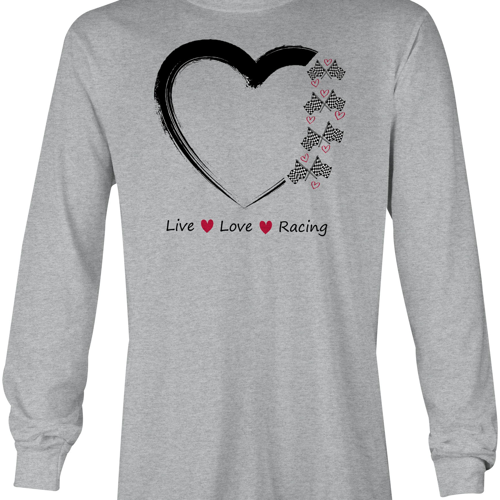 Live Love Racing Long Sleeve Black Acid Apparel