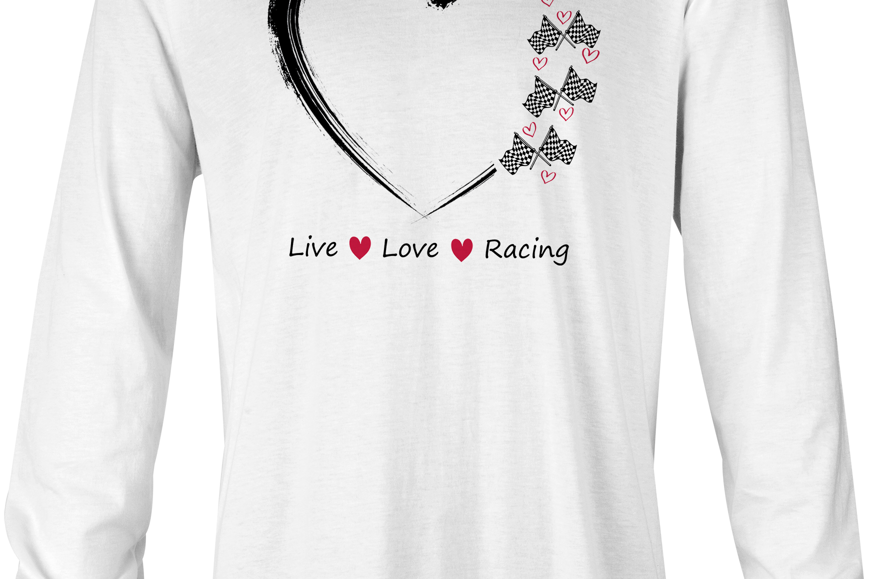 Live Love Racing Long Sleeve Black Acid Apparel