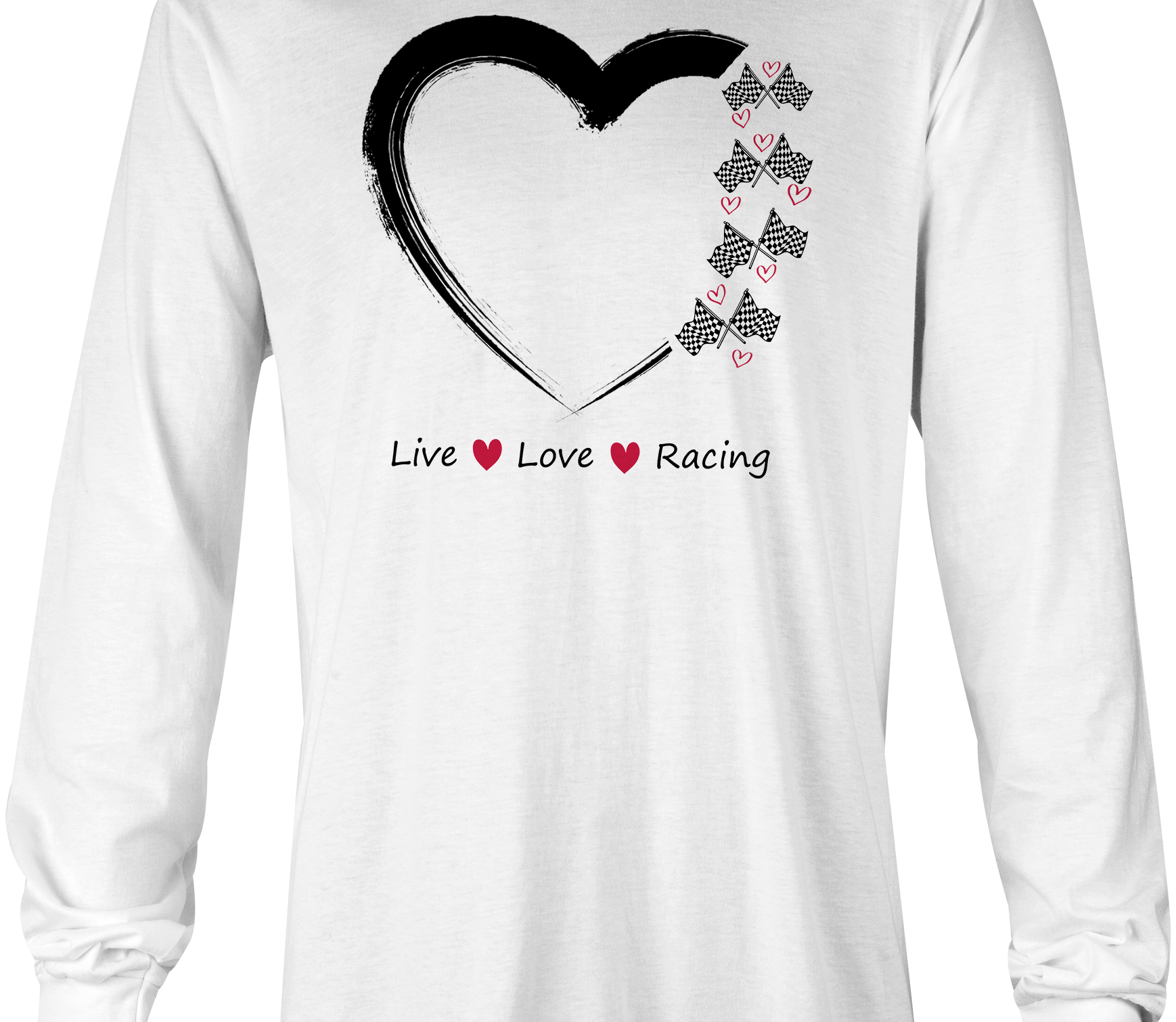 Live Love Racing Long Sleeve Black Acid Apparel