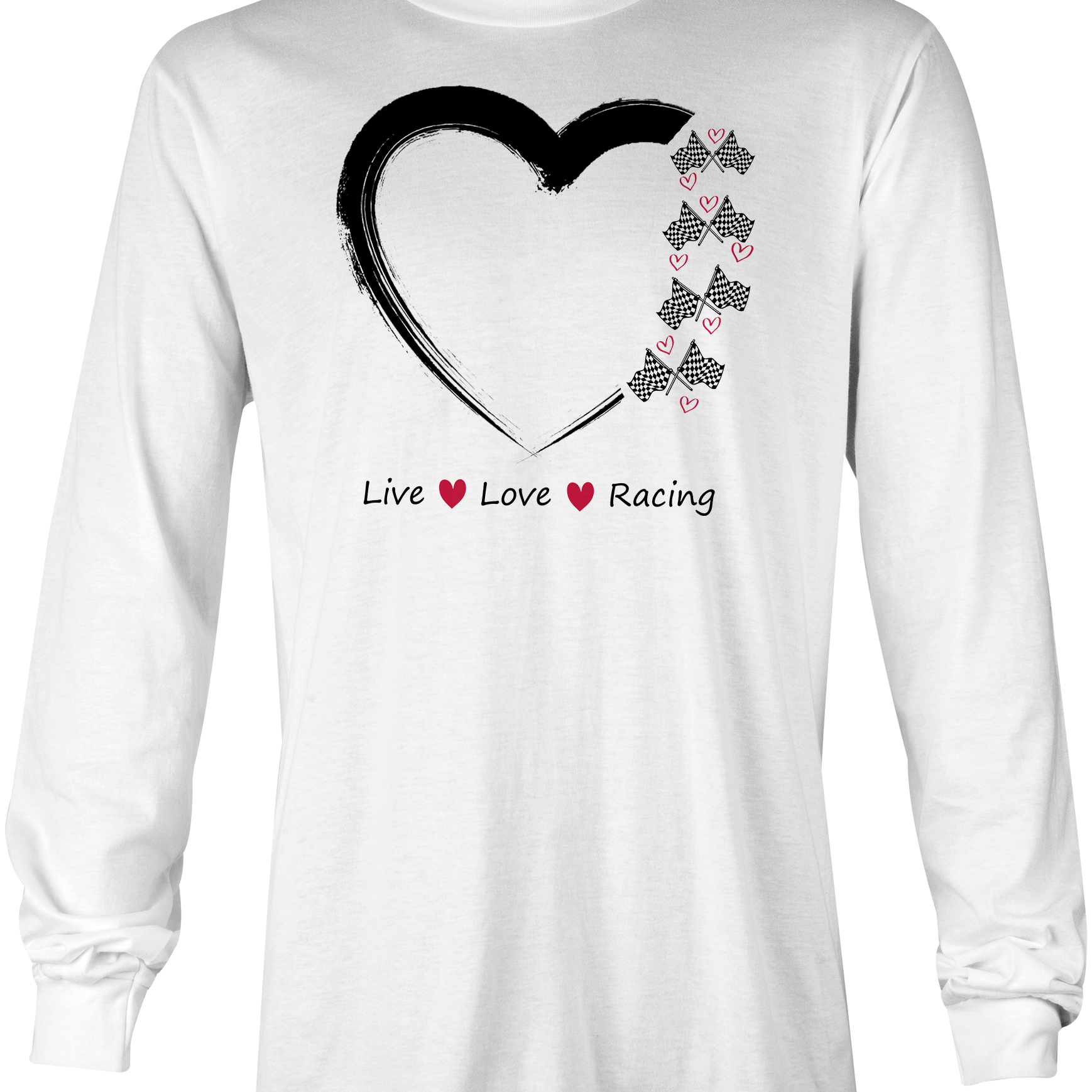 Live Love Racing Long Sleeve Black Acid Apparel