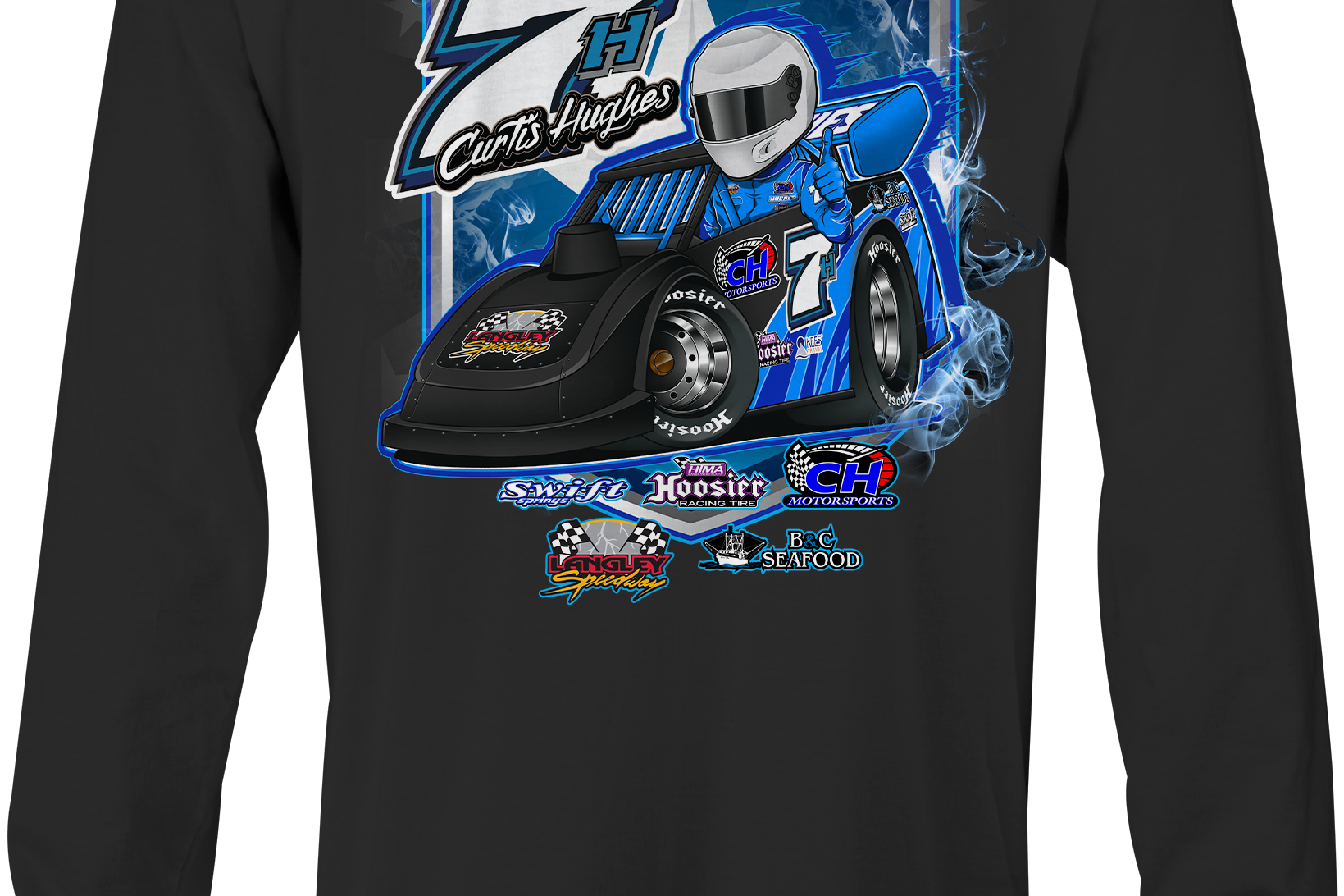 Curtis Hughes Long Sleeves Black Acid Apparel