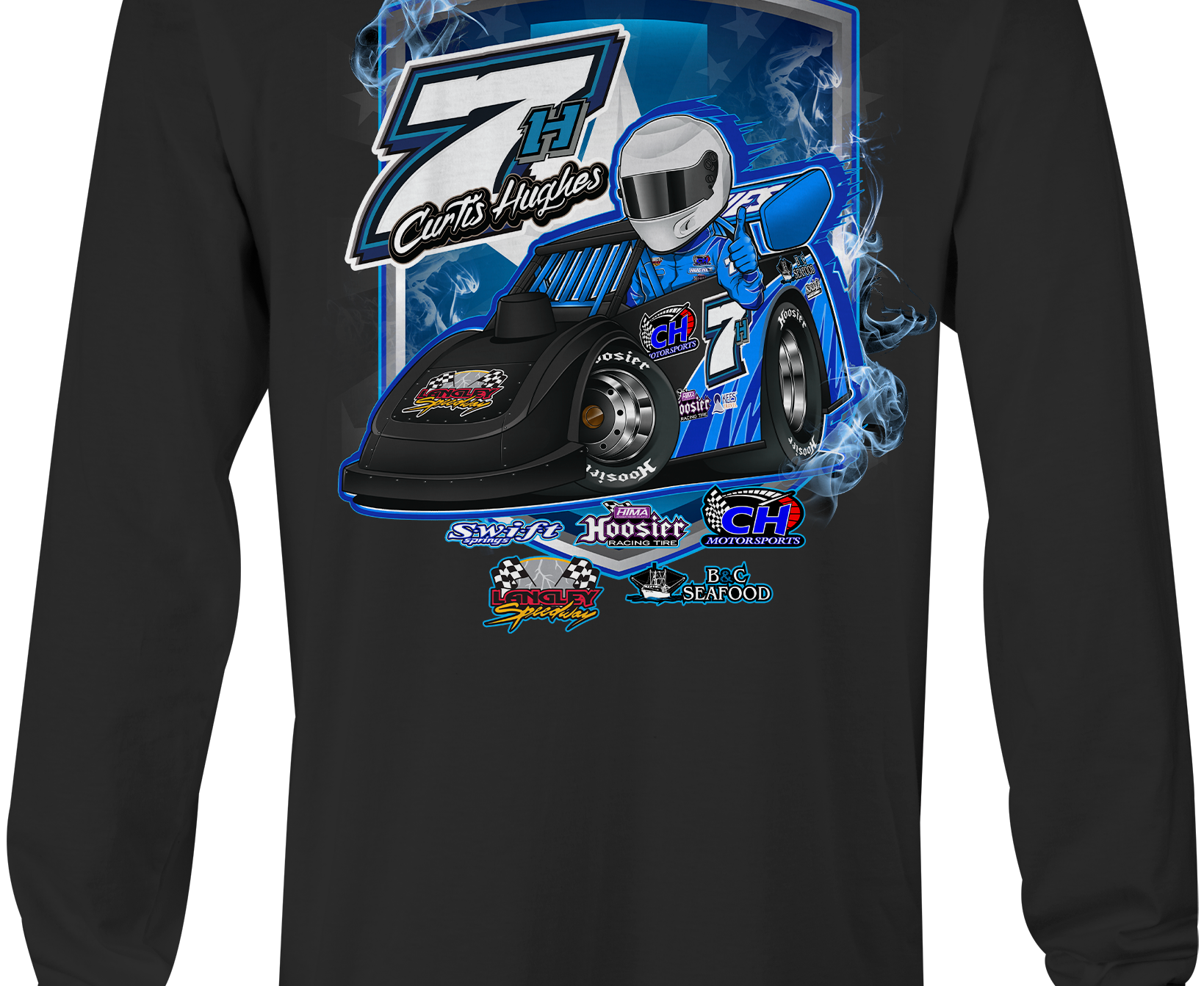 Curtis Hughes Long Sleeves Black Acid Apparel