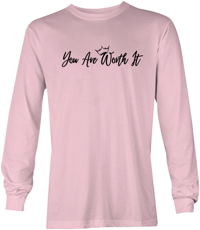 You Are Worth It Long Sleeves Black Acid Apparel