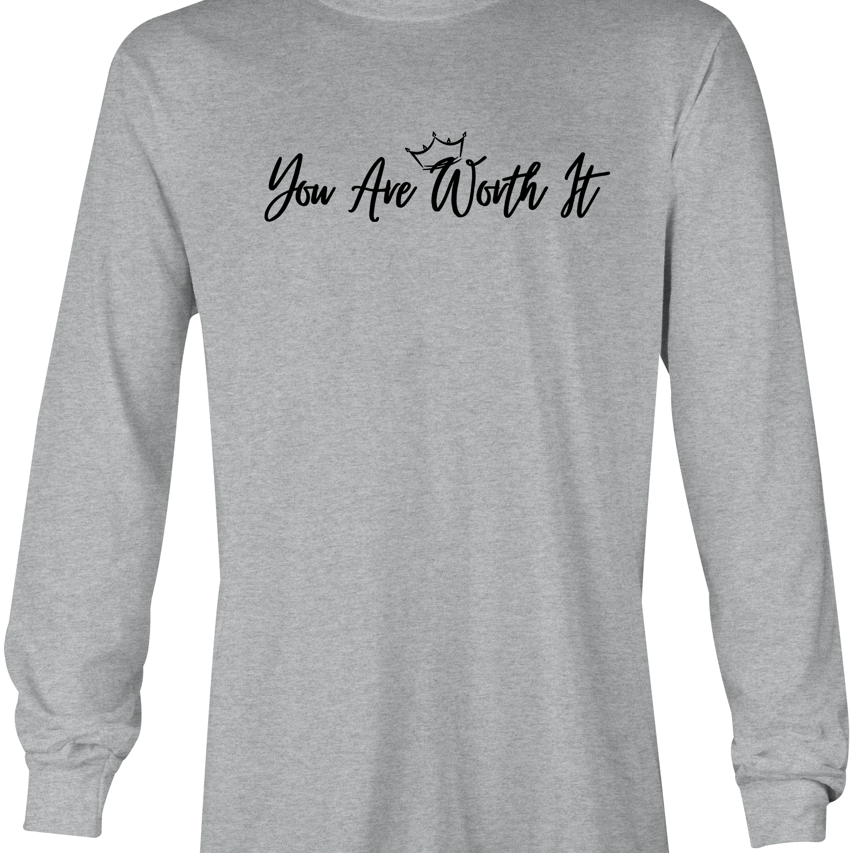 You Are Worth It Long Sleeves Black Acid Apparel