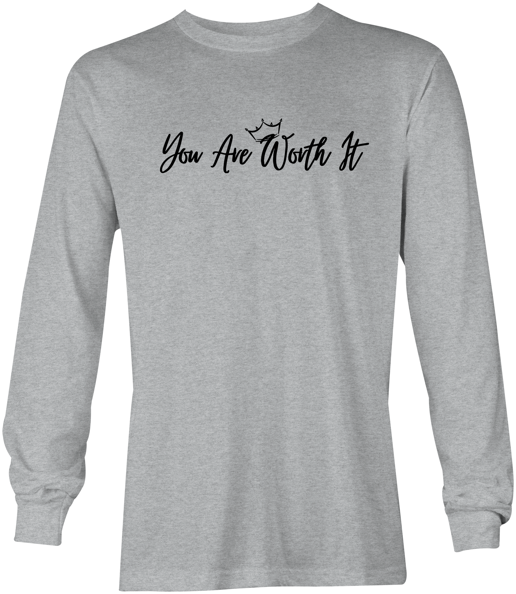 You Are Worth It Long Sleeves Black Acid Apparel