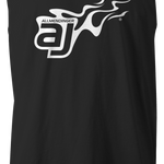 AJ Allmendinger - Men's Tank White Flame Logo Black Acid Apparel