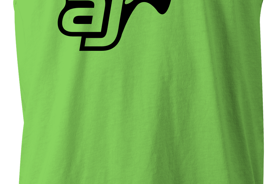 AJ Allmendinger - Men's Tank Black Flame Logo Black Acid Apparel