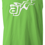 AJ Allmendinger - Men's Tank White Flame Logo Black Acid Apparel