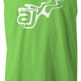 AJ Allmendinger - Men's Tank White Flame Logo Black Acid Apparel