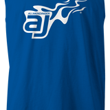 AJ Allmendinger - Men's Tank White Flame Logo Black Acid Apparel