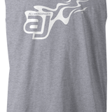 AJ Allmendinger - Men's Tank White Flame Logo Black Acid Apparel