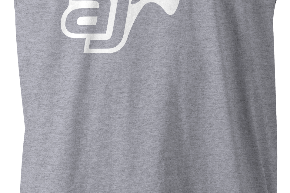 AJ Allmendinger - Men's Tank White Flame Logo Black Acid Apparel