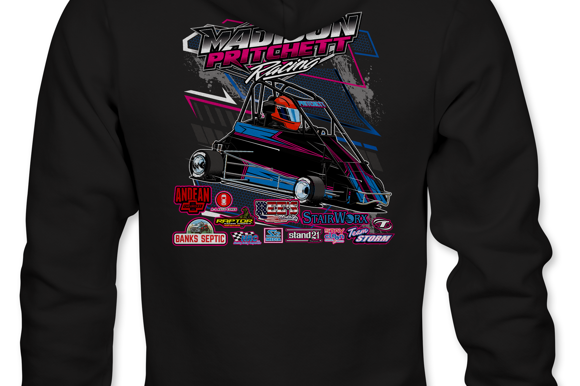 Madison Pritchett Racing 2023 Hoodies Black Acid Apparel