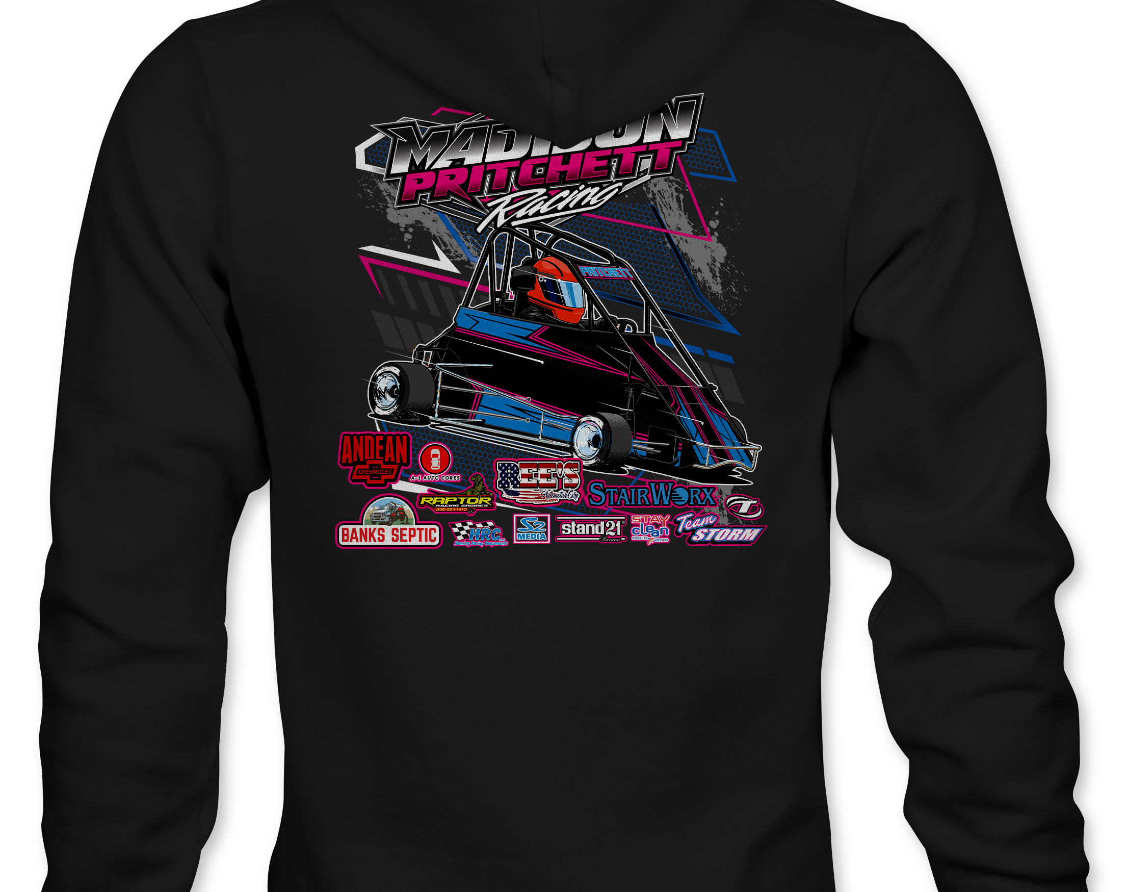 Madison Pritchett Racing 2023 Hoodies Black Acid Apparel