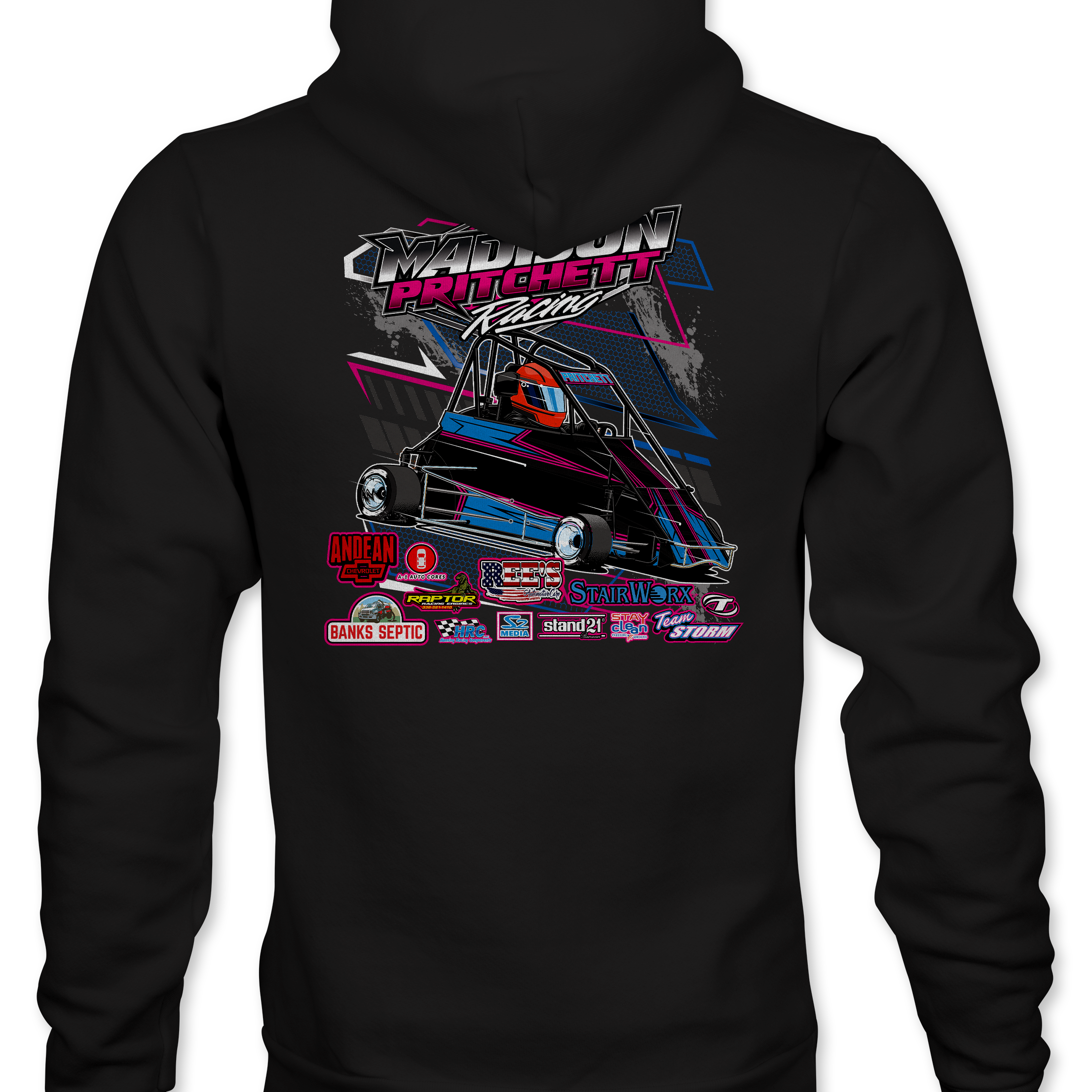 Madison Pritchett Racing 2023 Hoodies Black Acid Apparel