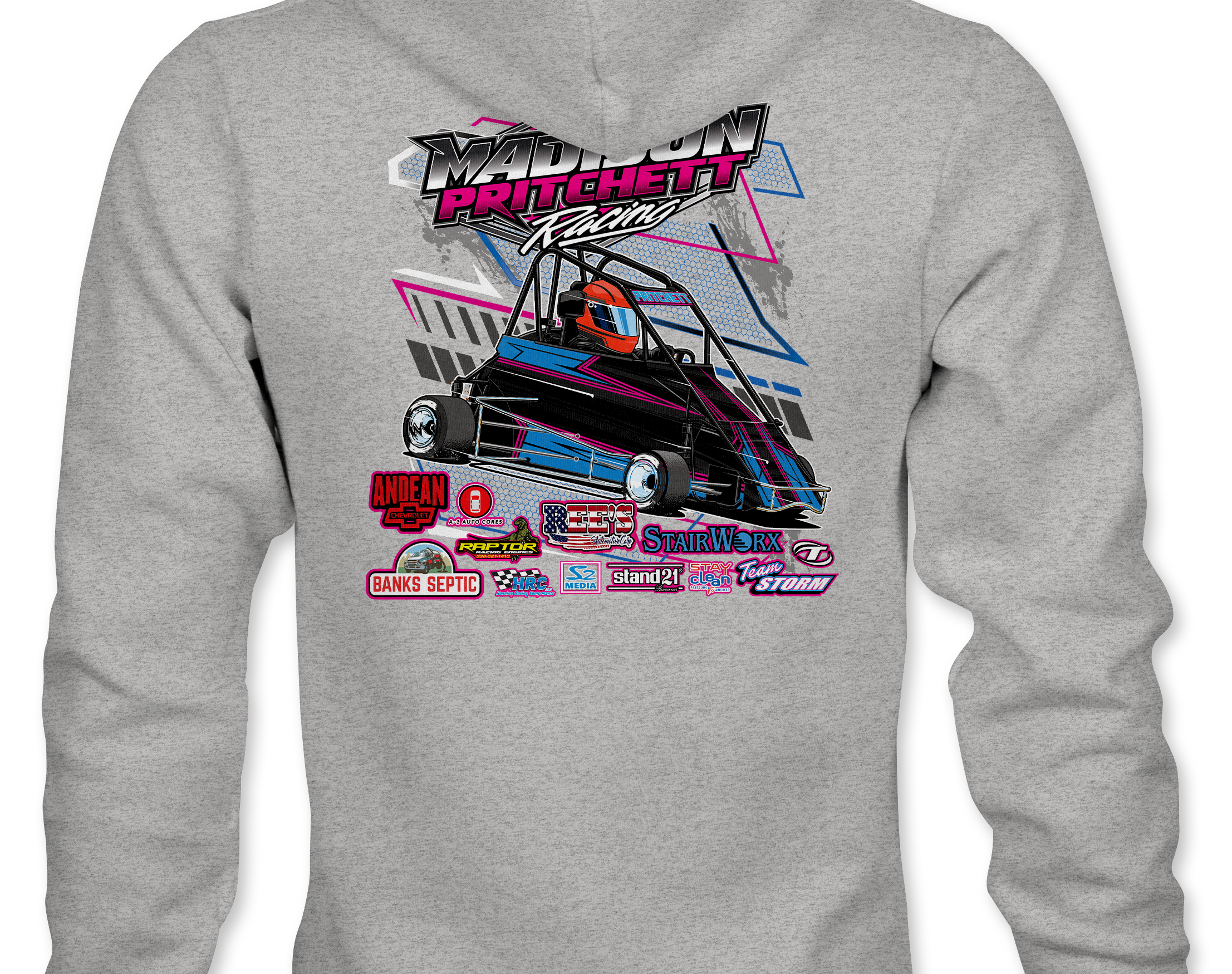 Madison Pritchett Racing 2023 Hoodies Black Acid Apparel