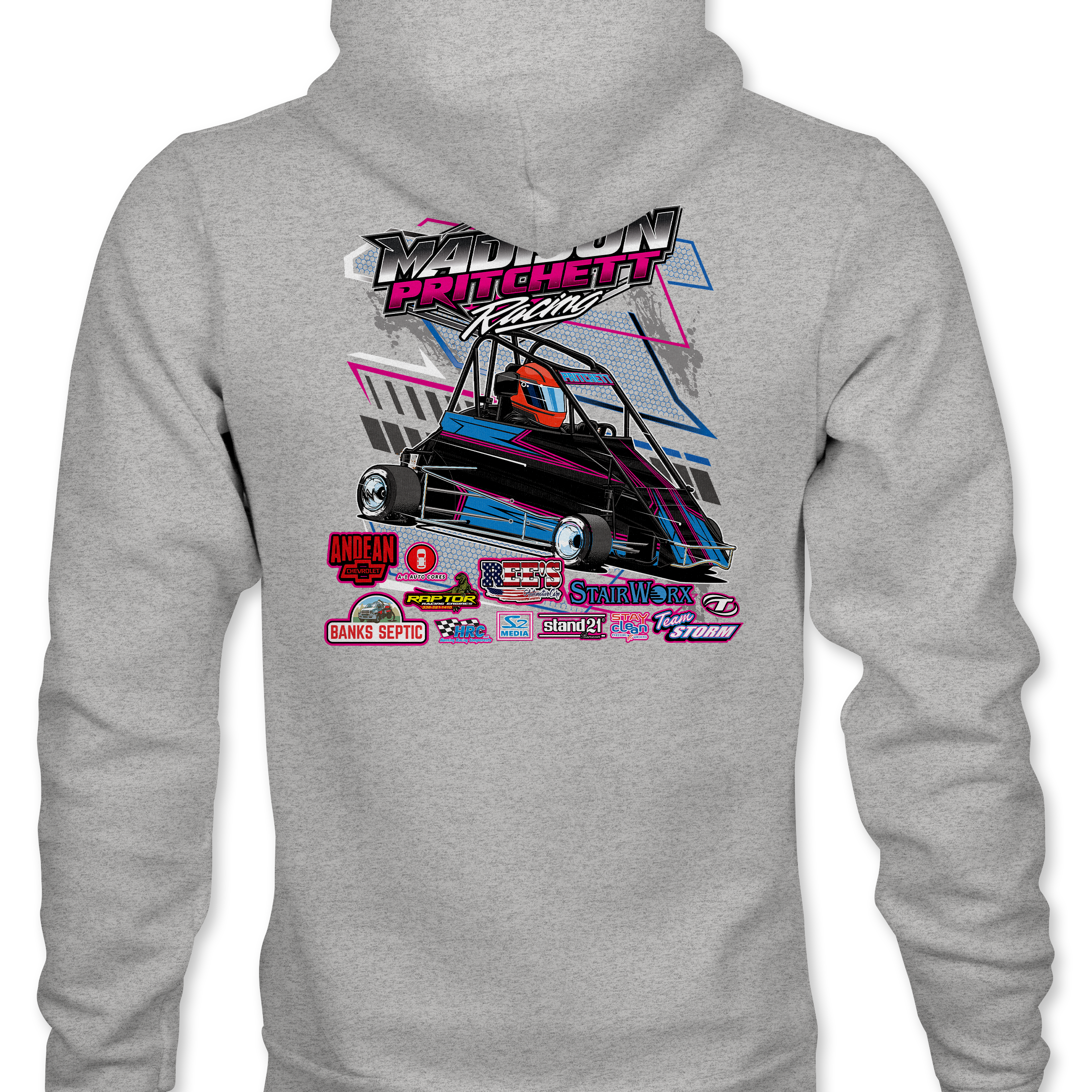 Madison Pritchett Racing 2023 Hoodies Black Acid Apparel