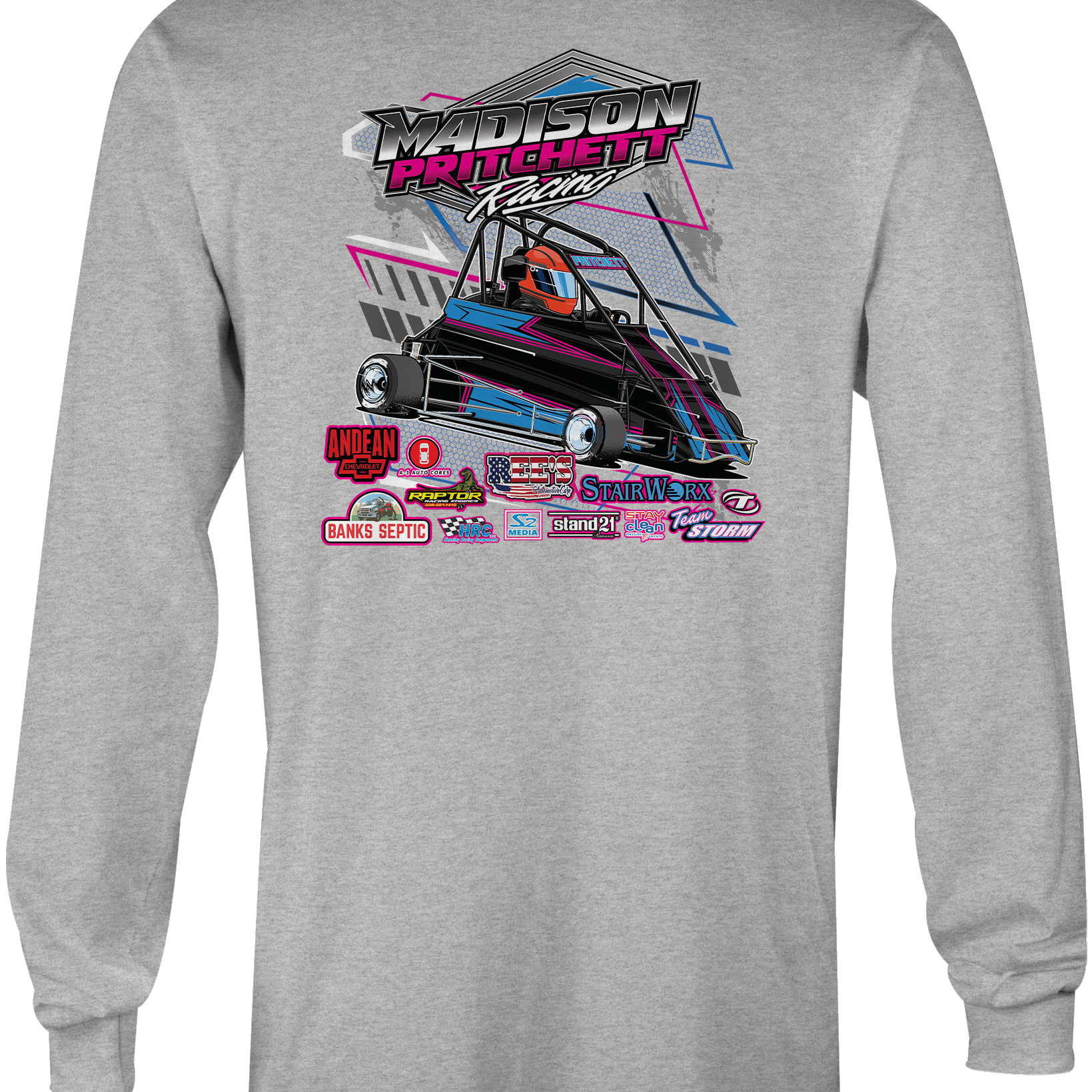 Madison Pritchett Racing 2023 Long Sleeves Black Acid Apparel