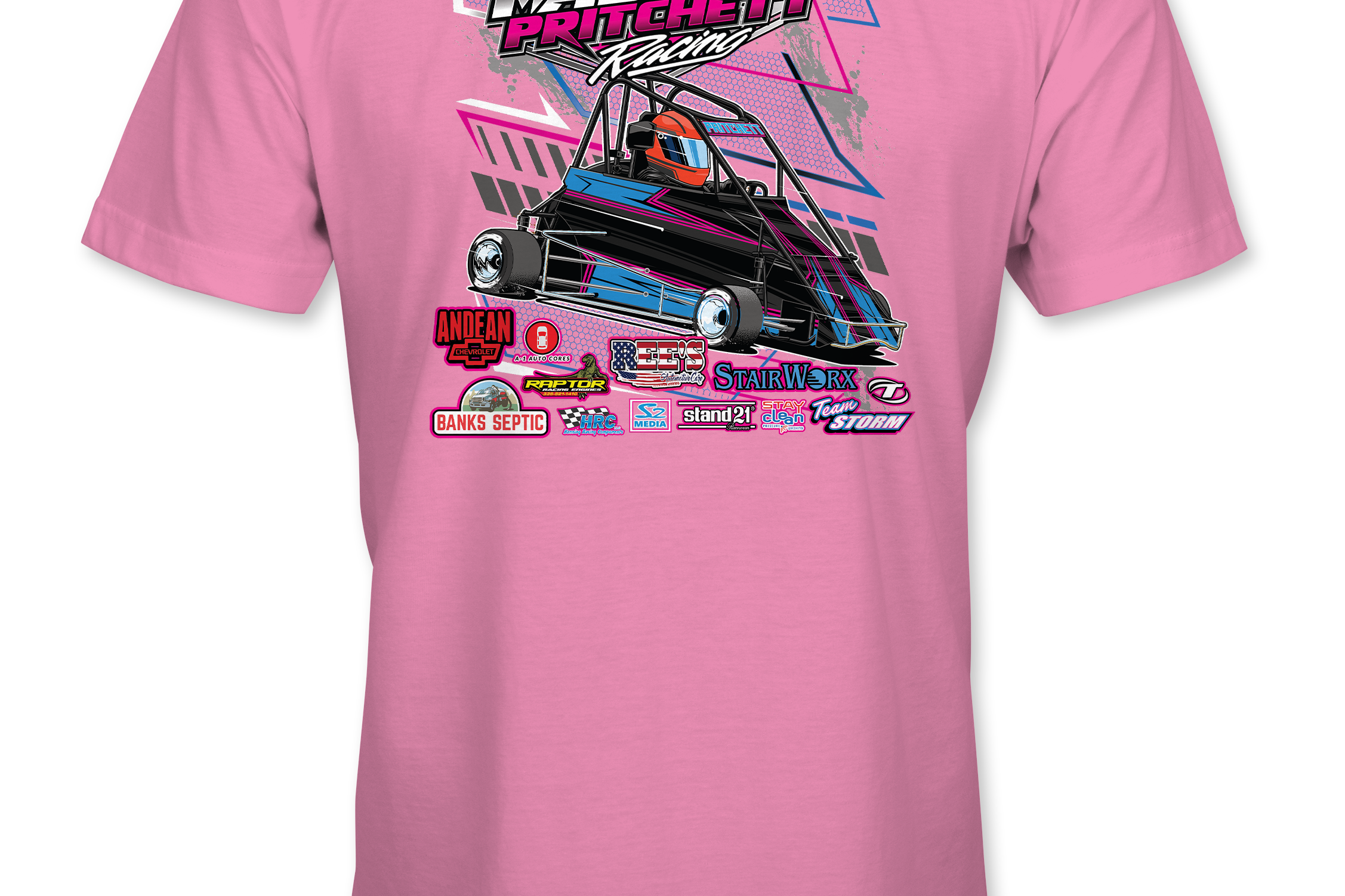 Madison Pritchett Racing 2023 T-Shirts Black Acid Apparel