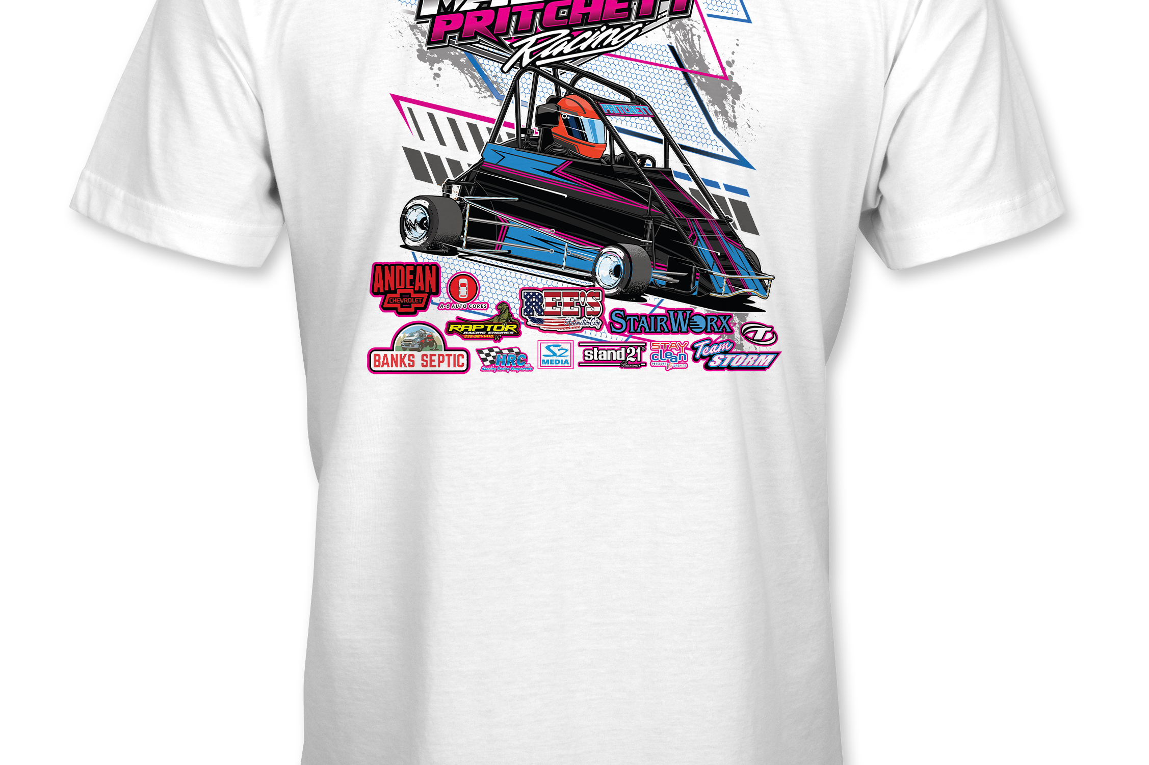 Madison Pritchett Racing 2023 T-Shirts Black Acid Apparel