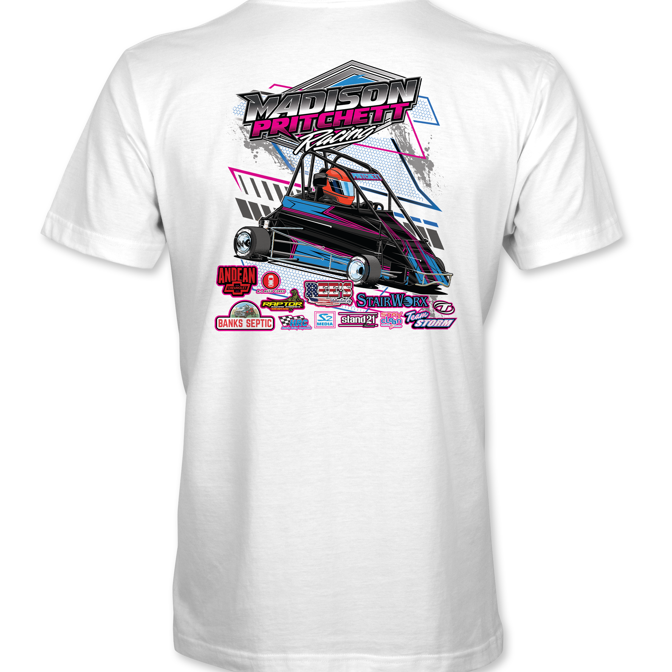 Madison Pritchett Racing 2023 T-Shirts Black Acid Apparel