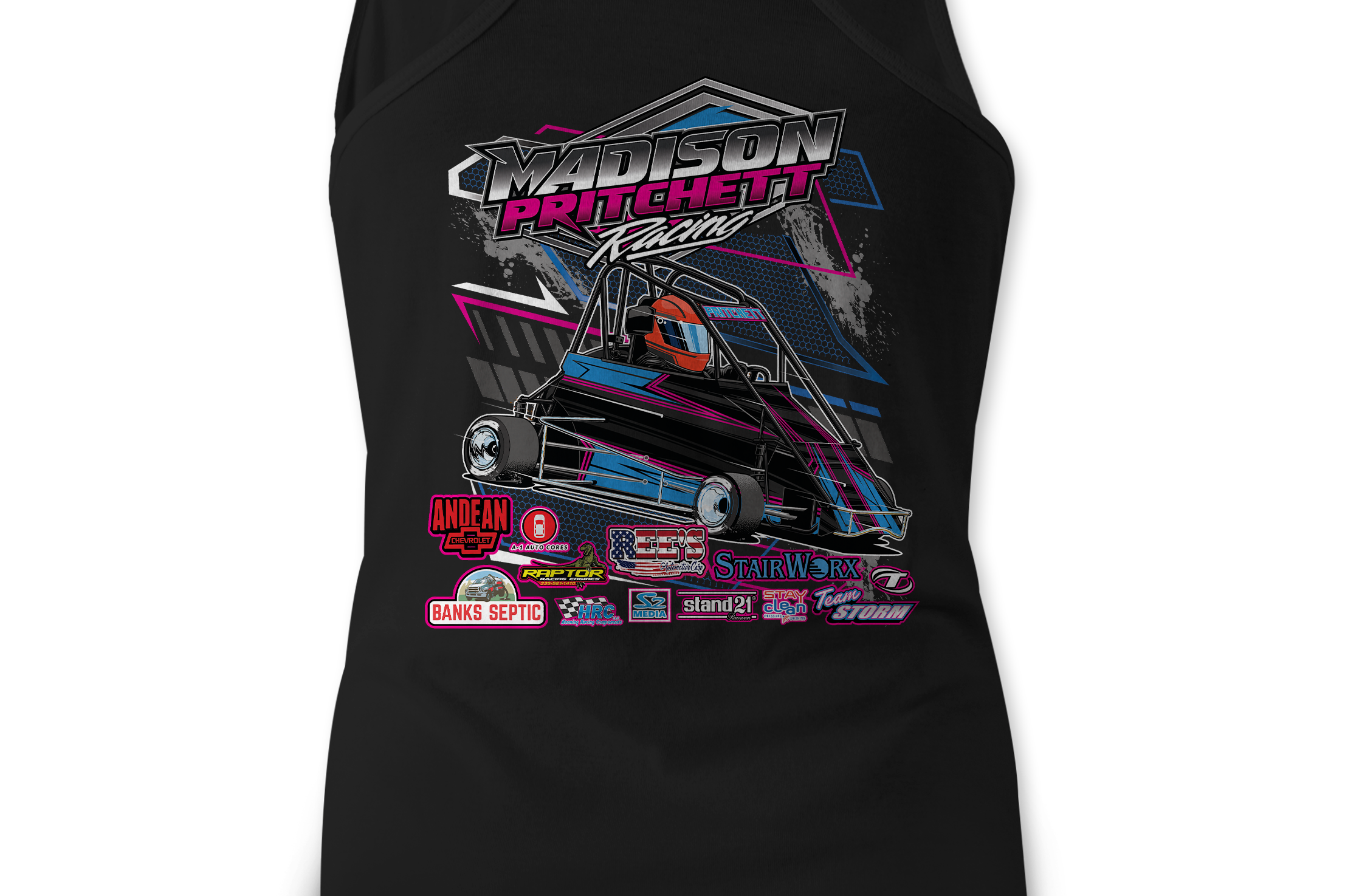 Madison Pritchett Racing 2023 Tank Tops Black Acid Apparel