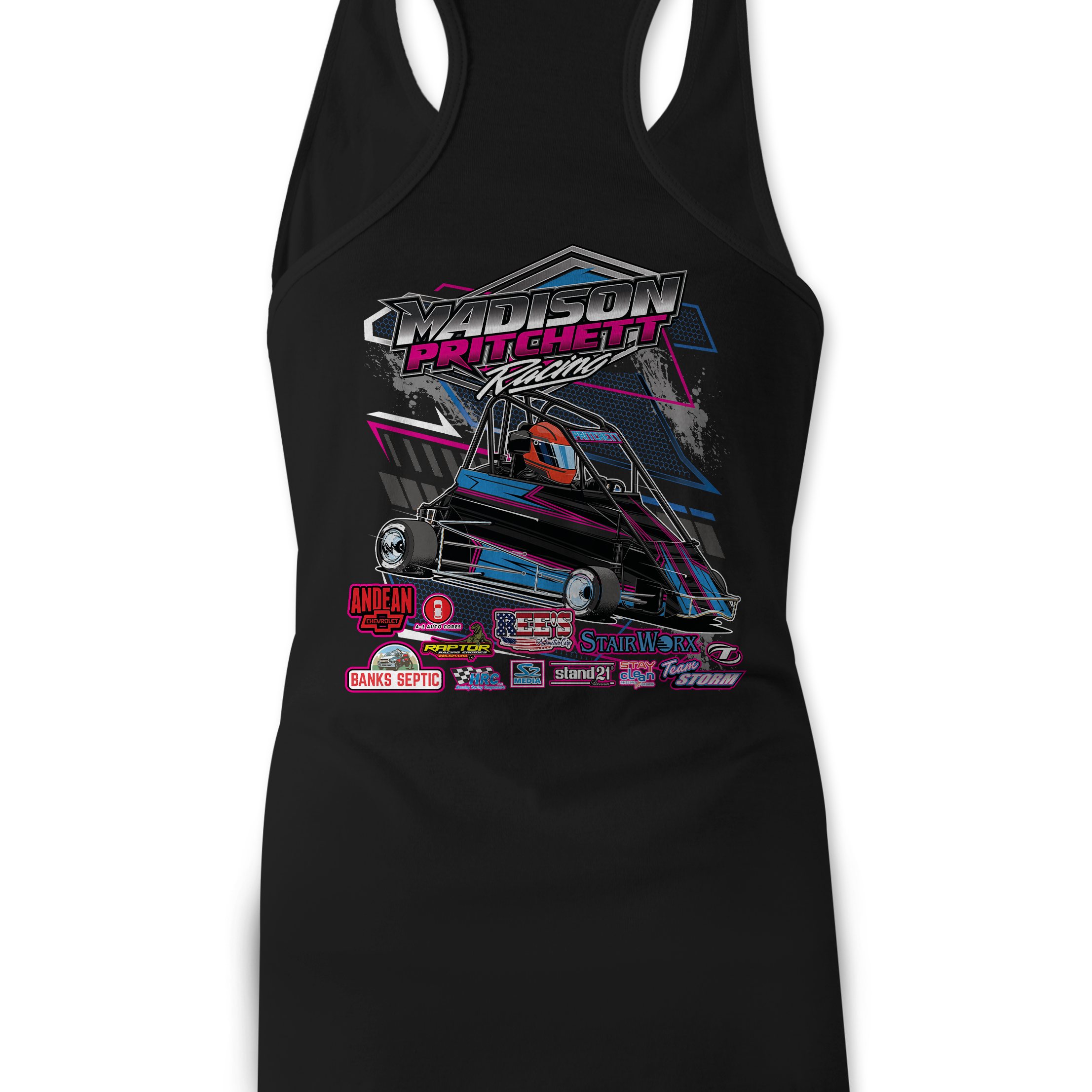 Madison Pritchett Racing 2023 Tank Tops Black Acid Apparel