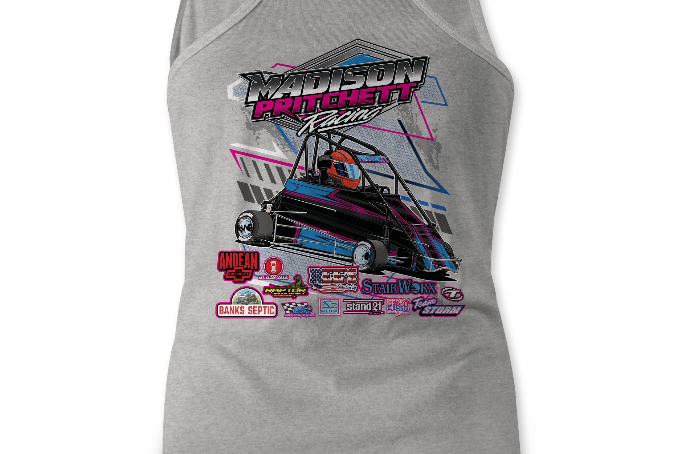 Madison Pritchett Racing 2023 Tank Tops Black Acid Apparel