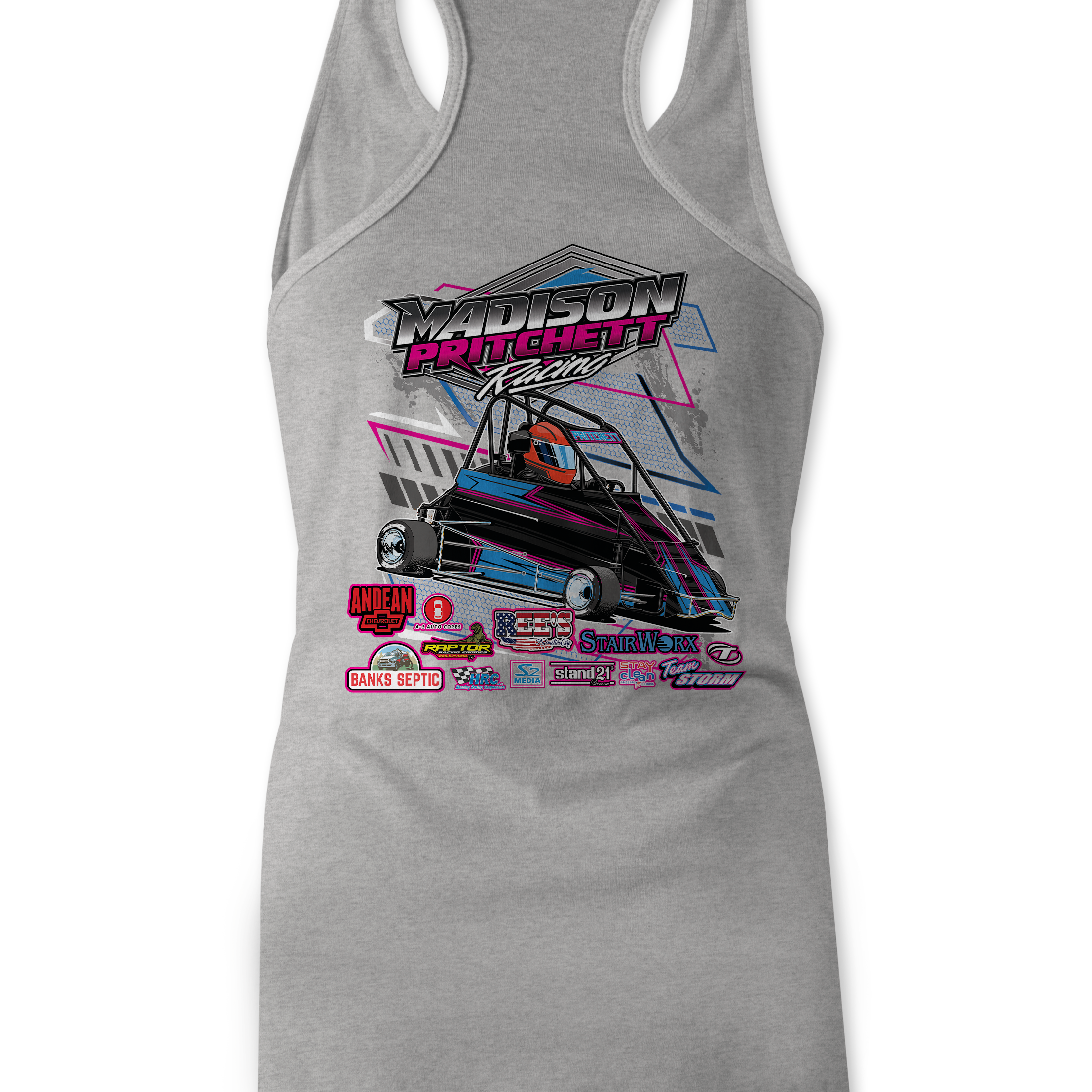 Madison Pritchett Racing 2023 Tank Tops Black Acid Apparel