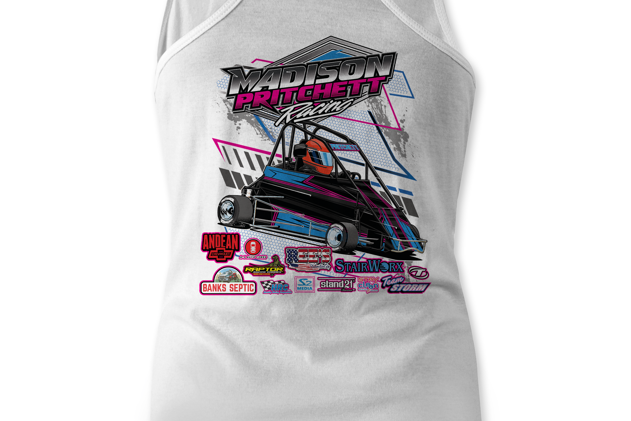 Madison Pritchett Racing 2023 Tank Tops Black Acid Apparel