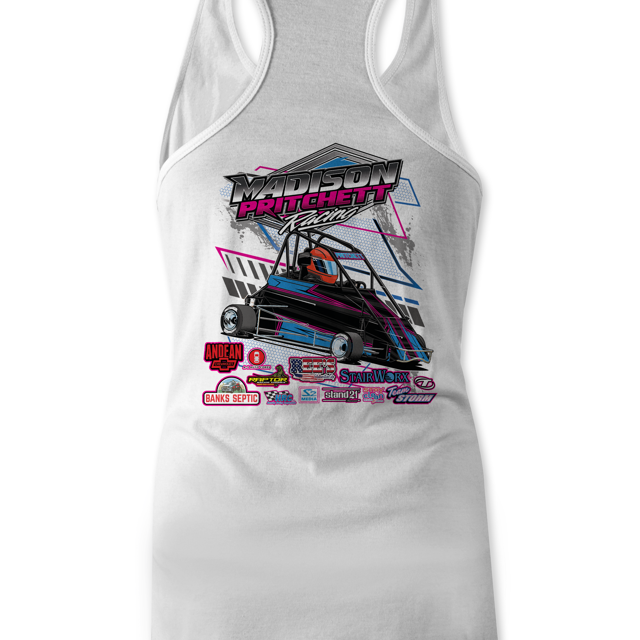 Madison Pritchett Racing 2023 Tank Tops Black Acid Apparel