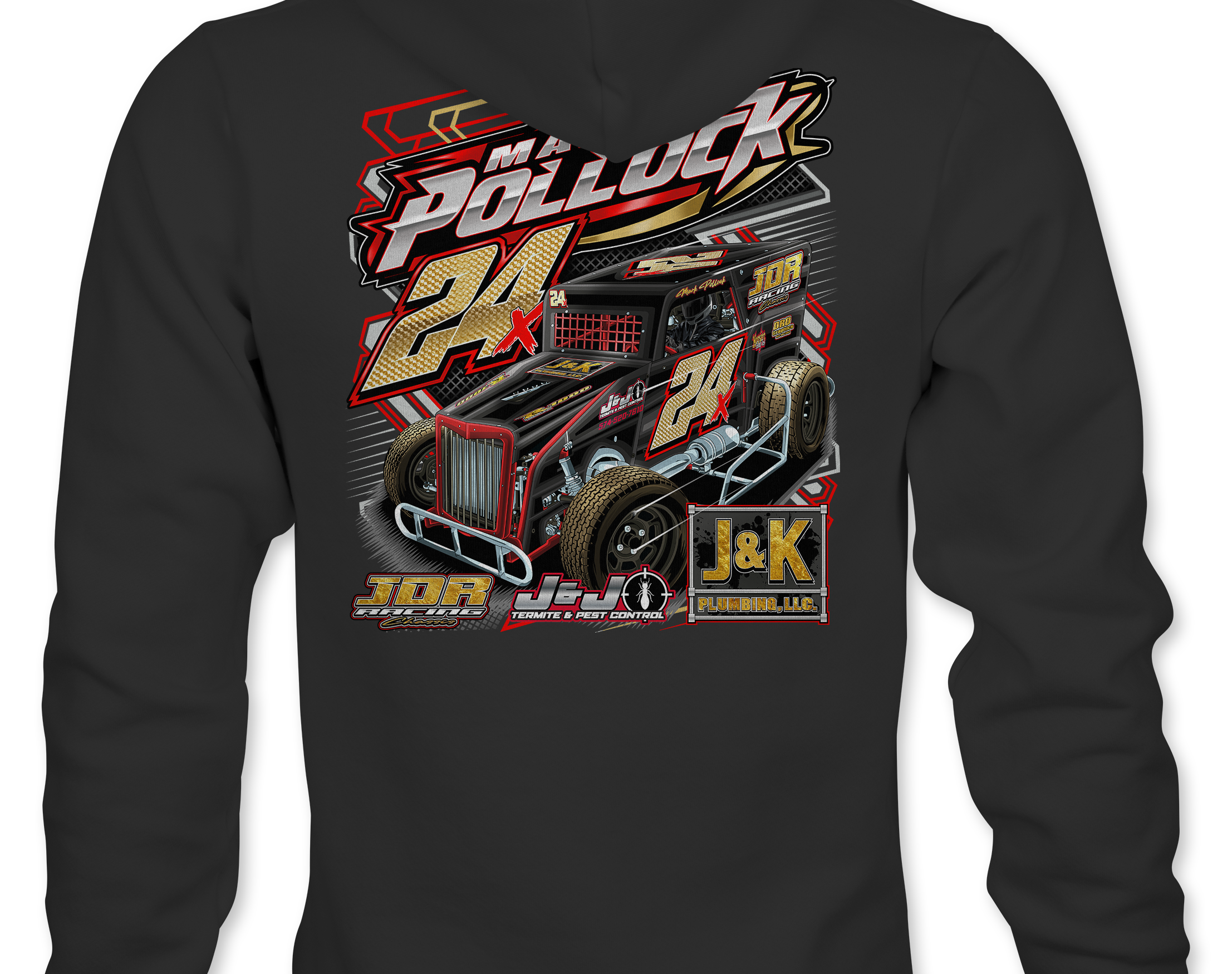Mark Pollock Hoodies Black Acid Apparel