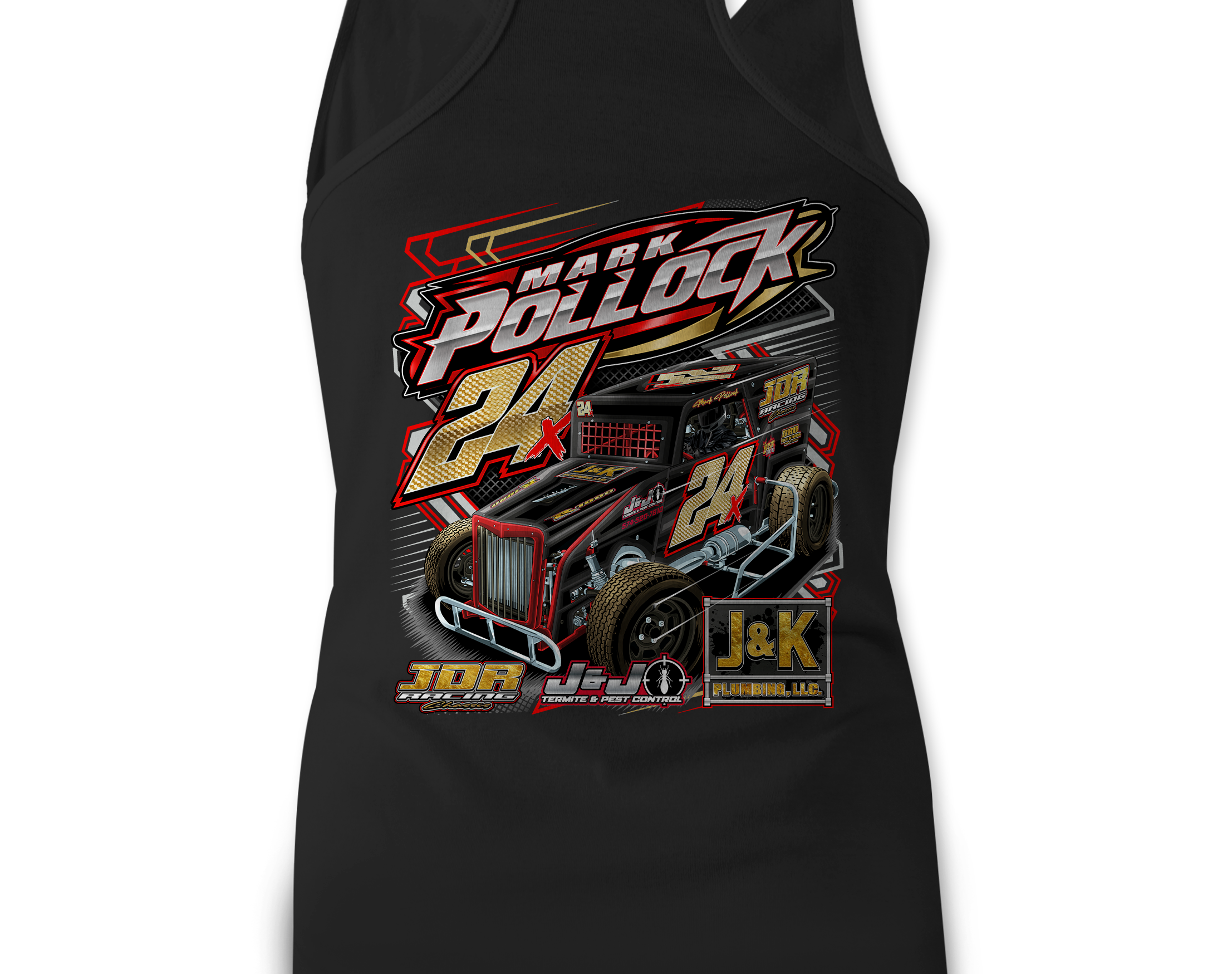 Mark Pollock Tank Tops Black Acid Apparel