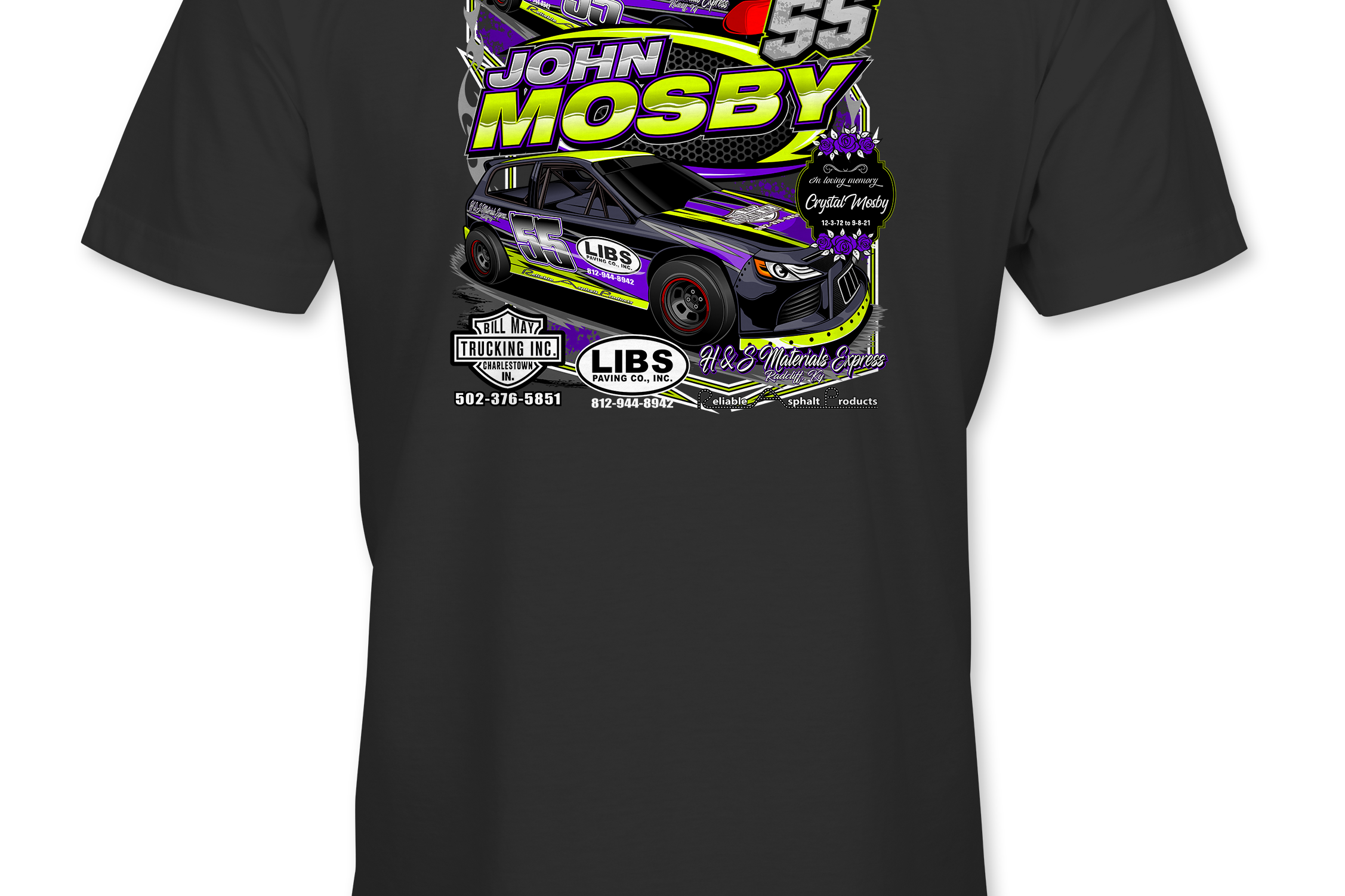 John Mosby T-Shirts Black Acid Apparel