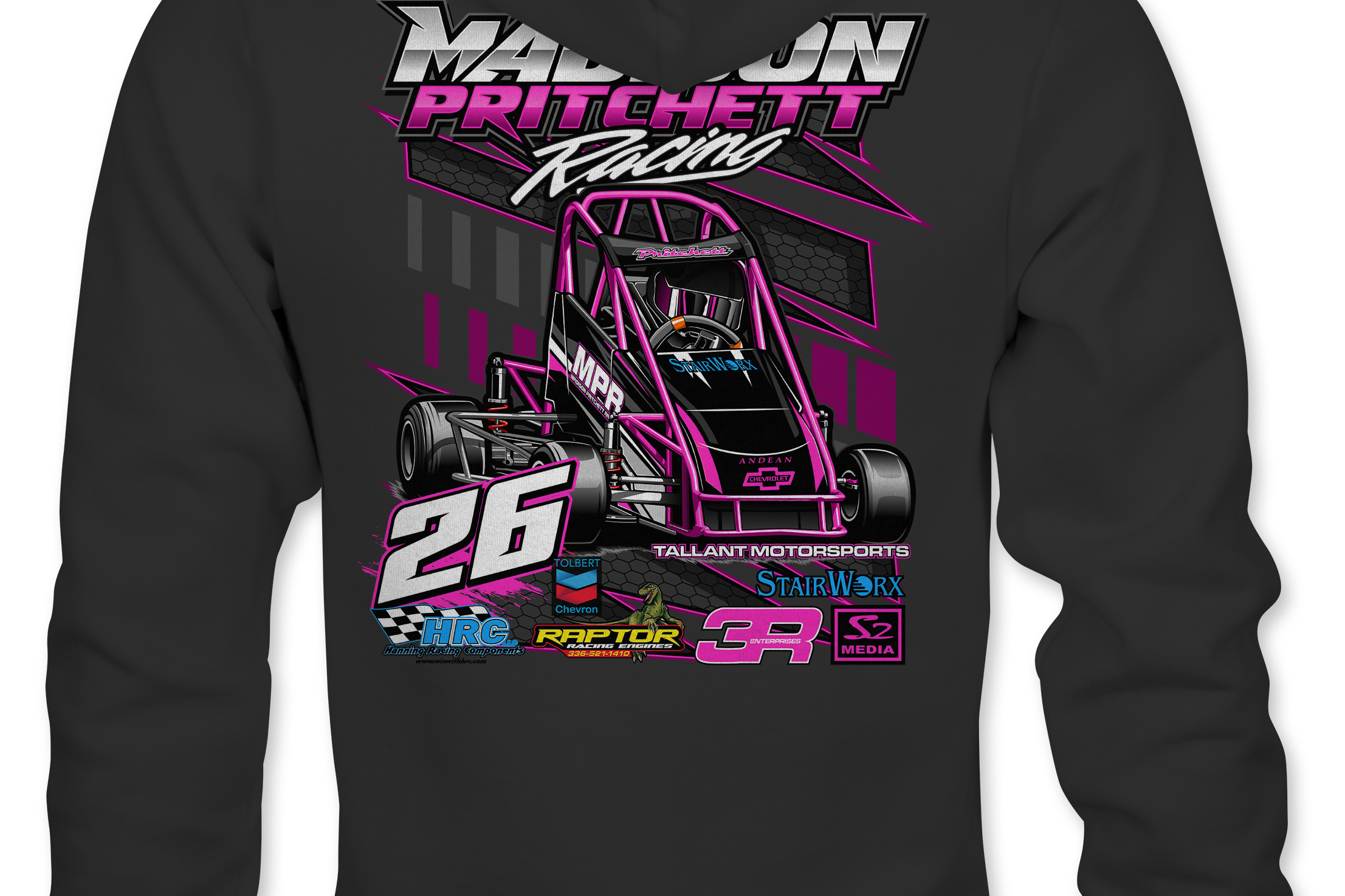 Madison Pritchett Hoodies Black Acid Apparel