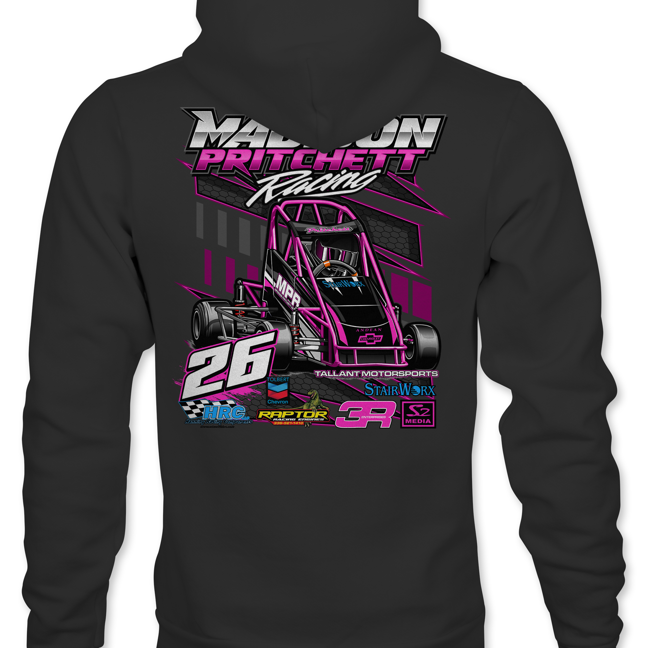 Madison Pritchett Hoodies Black Acid Apparel