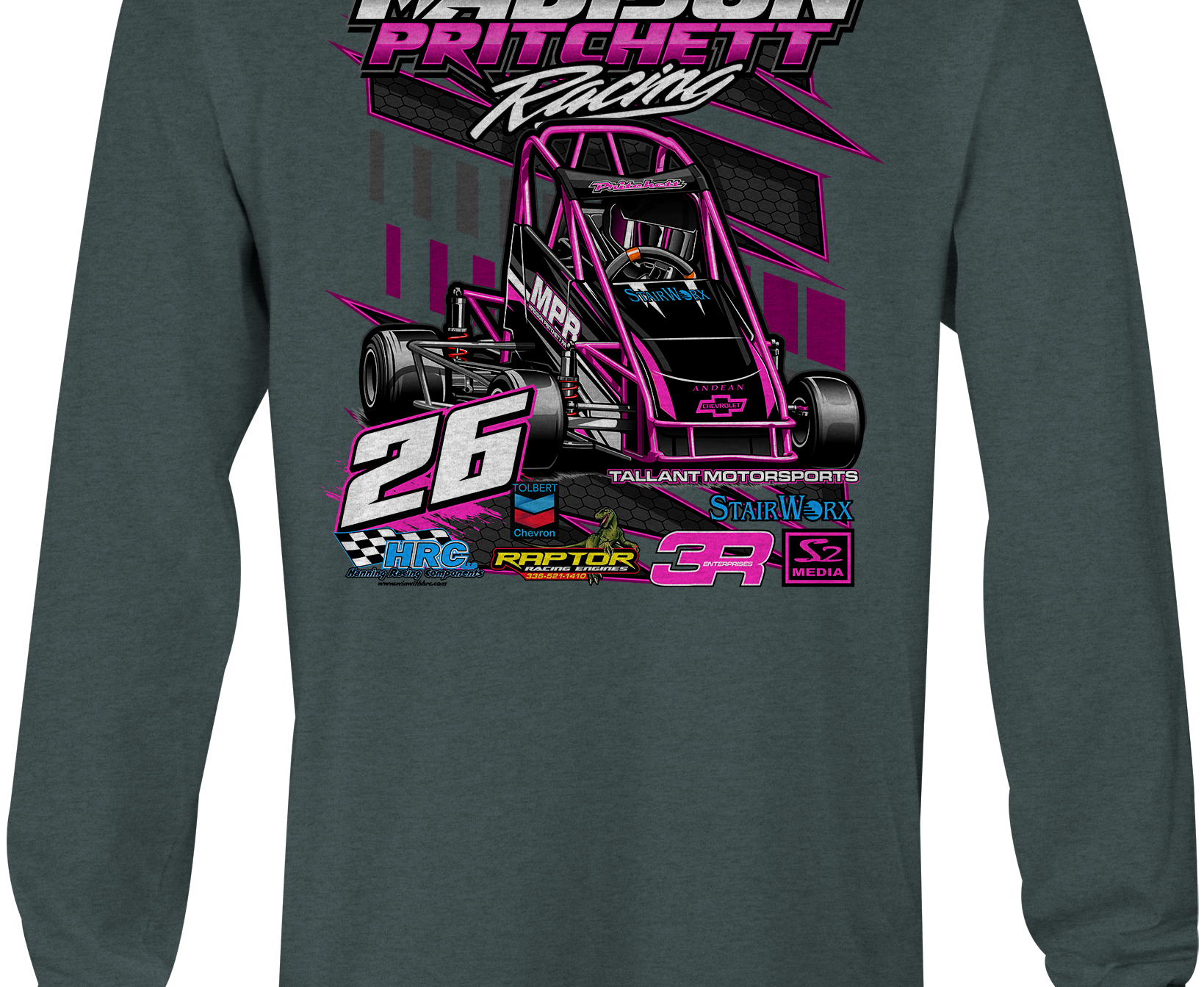 Madison Pritchett Long Sleeves Black Acid Apparel