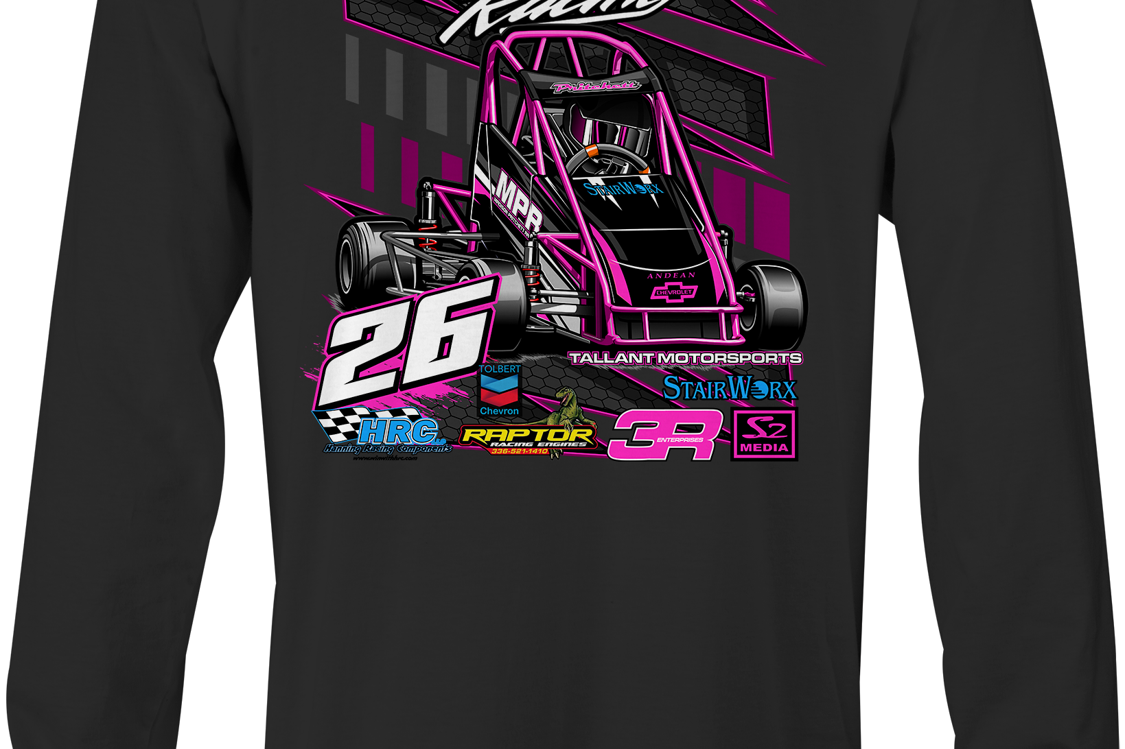 Madison Pritchett Long Sleeves Black Acid Apparel