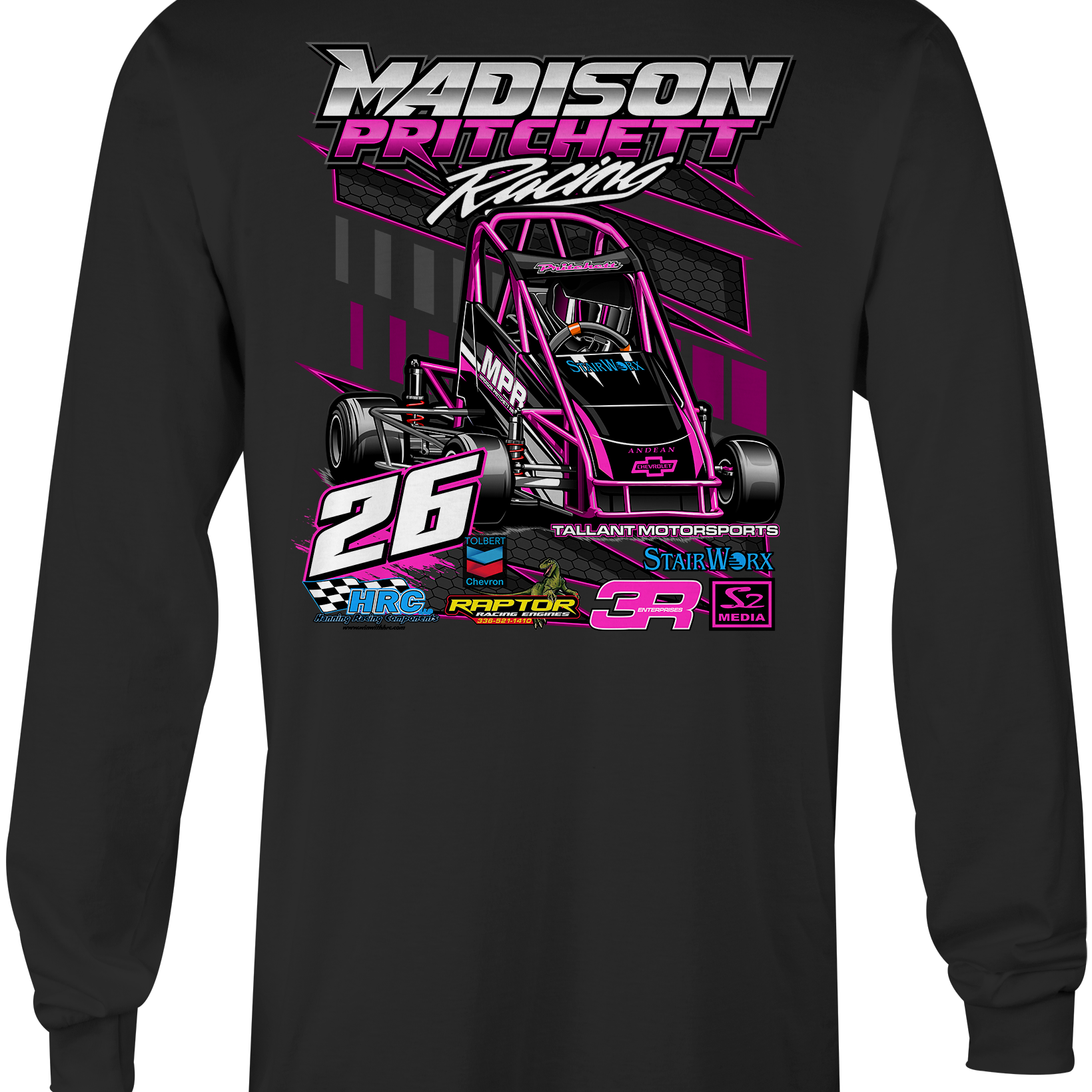 Madison Pritchett Long Sleeves Black Acid Apparel