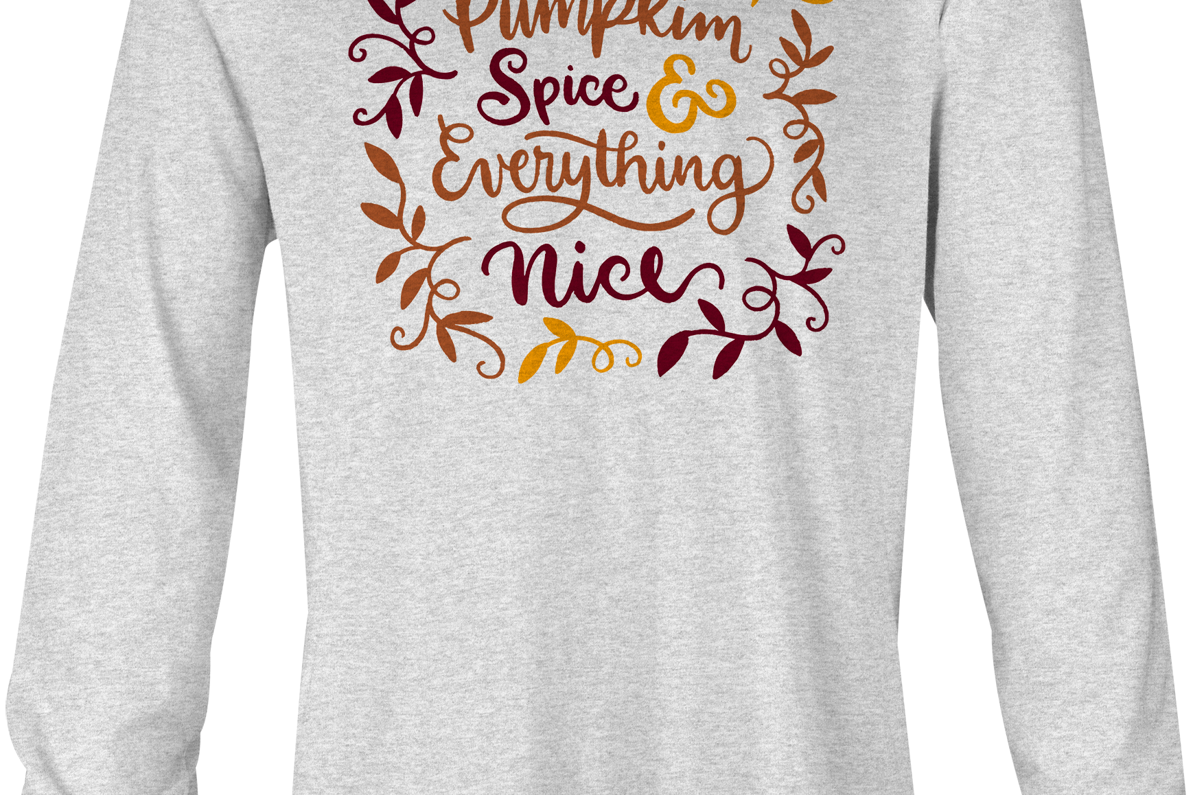 Pumpkin Spice and Everything Nice Long Sleeve Black Acid Apparel