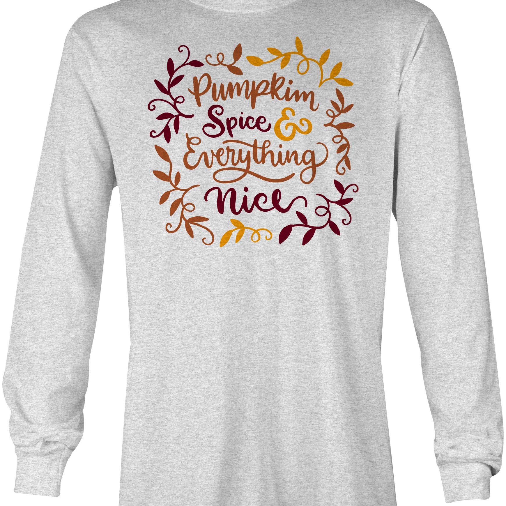Pumpkin Spice and Everything Nice Long Sleeve Black Acid Apparel