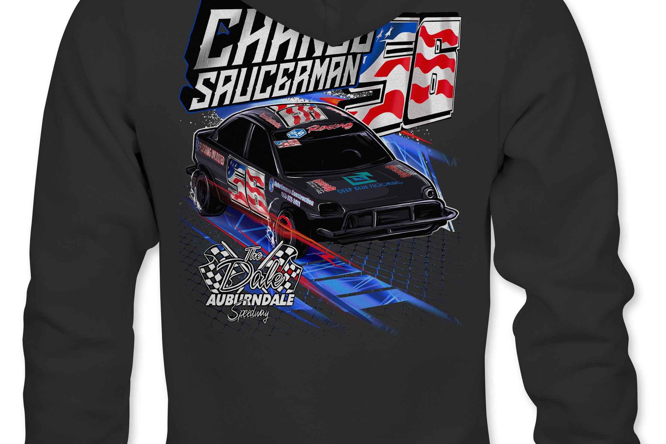 Chance Saucerman Hoodies Black Acid Apparel